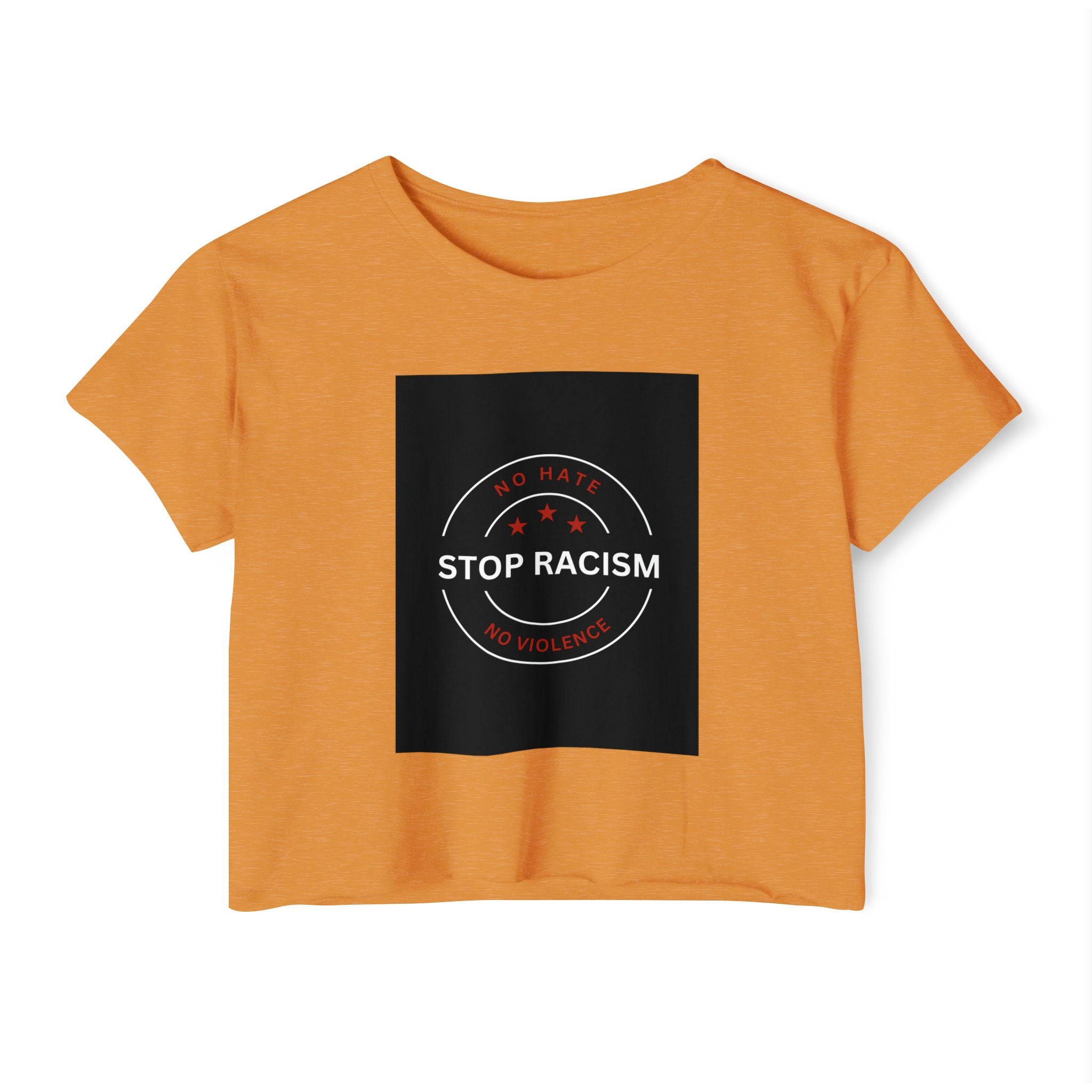 Stop Racism Crop Top — Anti-Racism Statement Women's Festival Tee