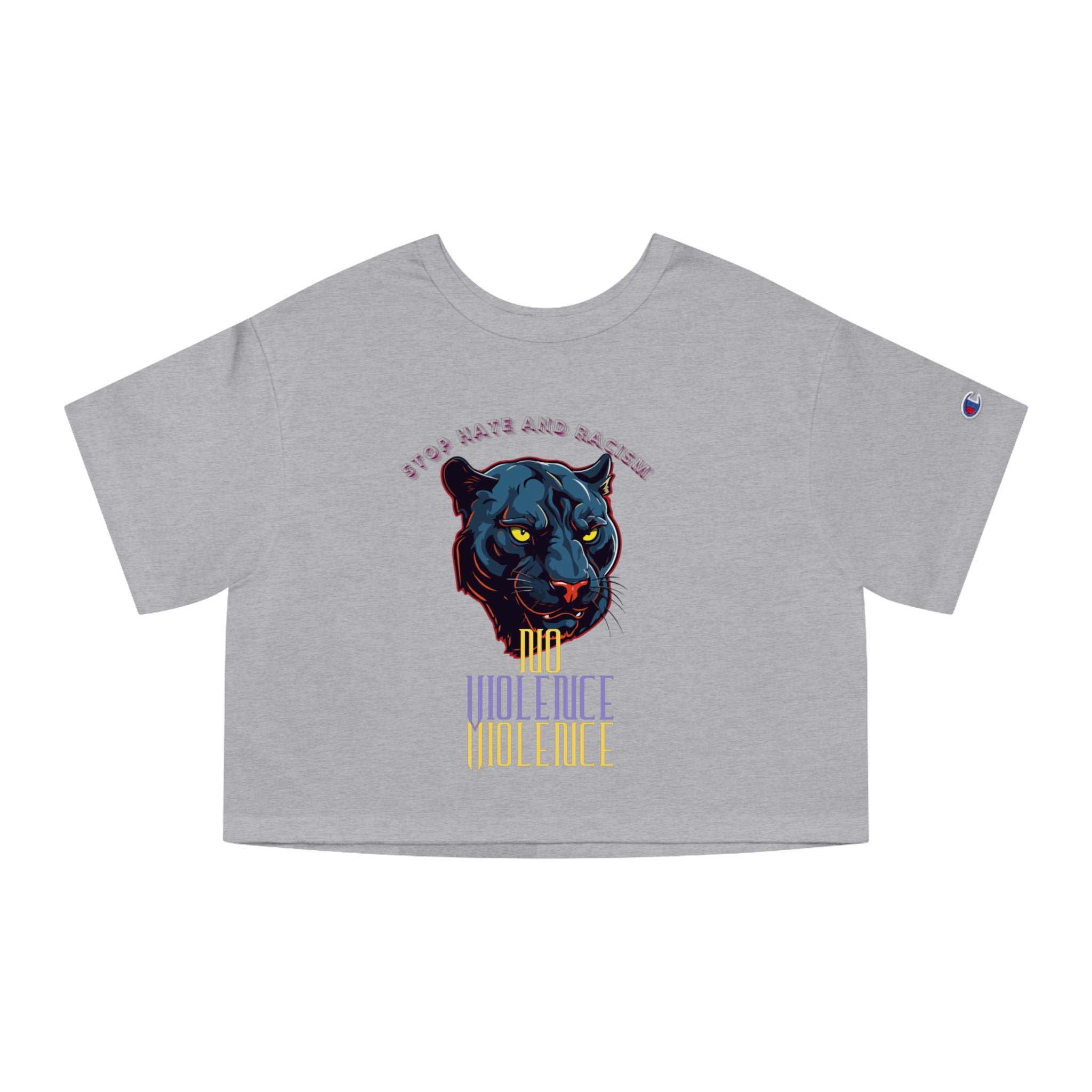 No Violence Panther Cropped T-Shirt