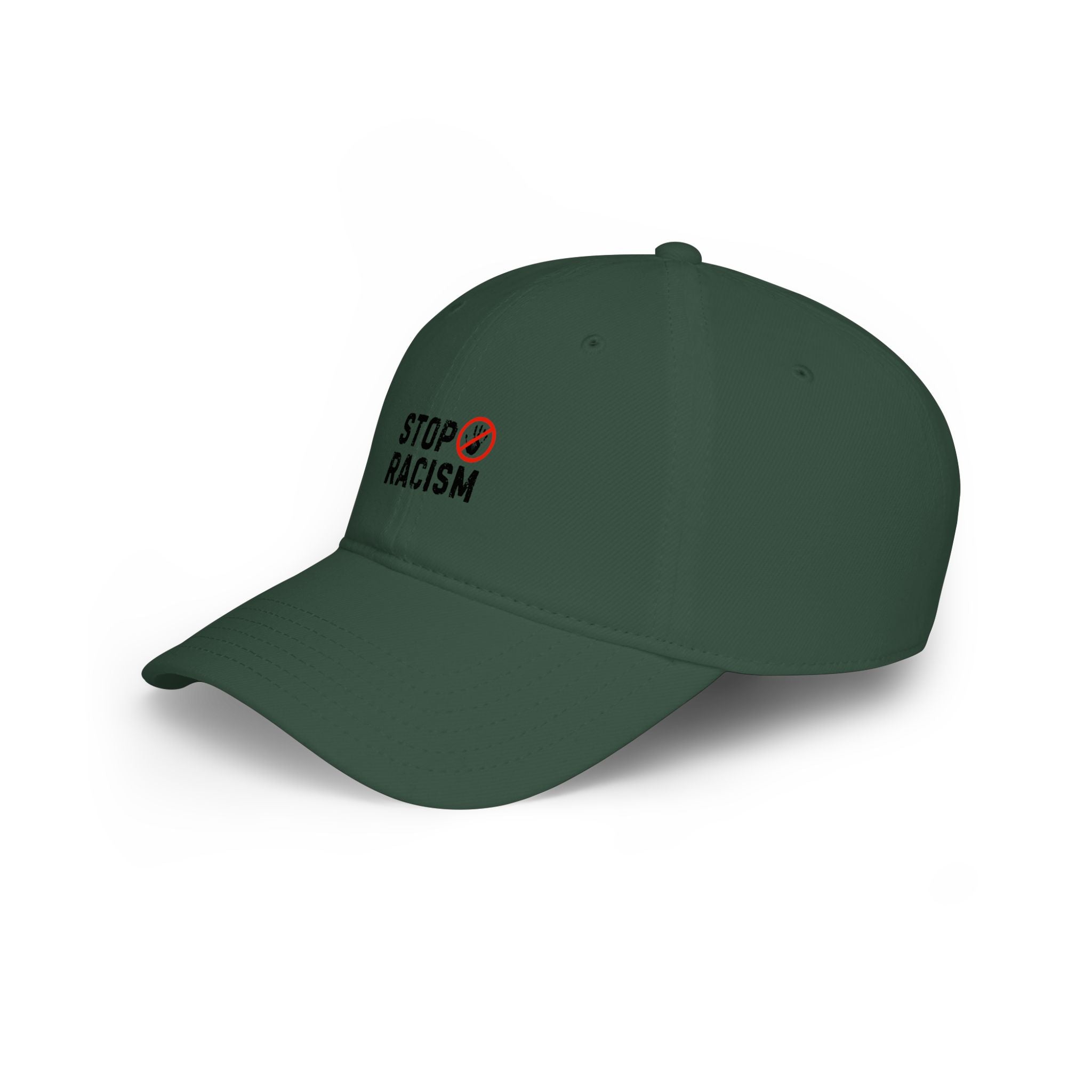 Stop Racism Baseball Cap – Red Low Profile Anti-Racism Hat