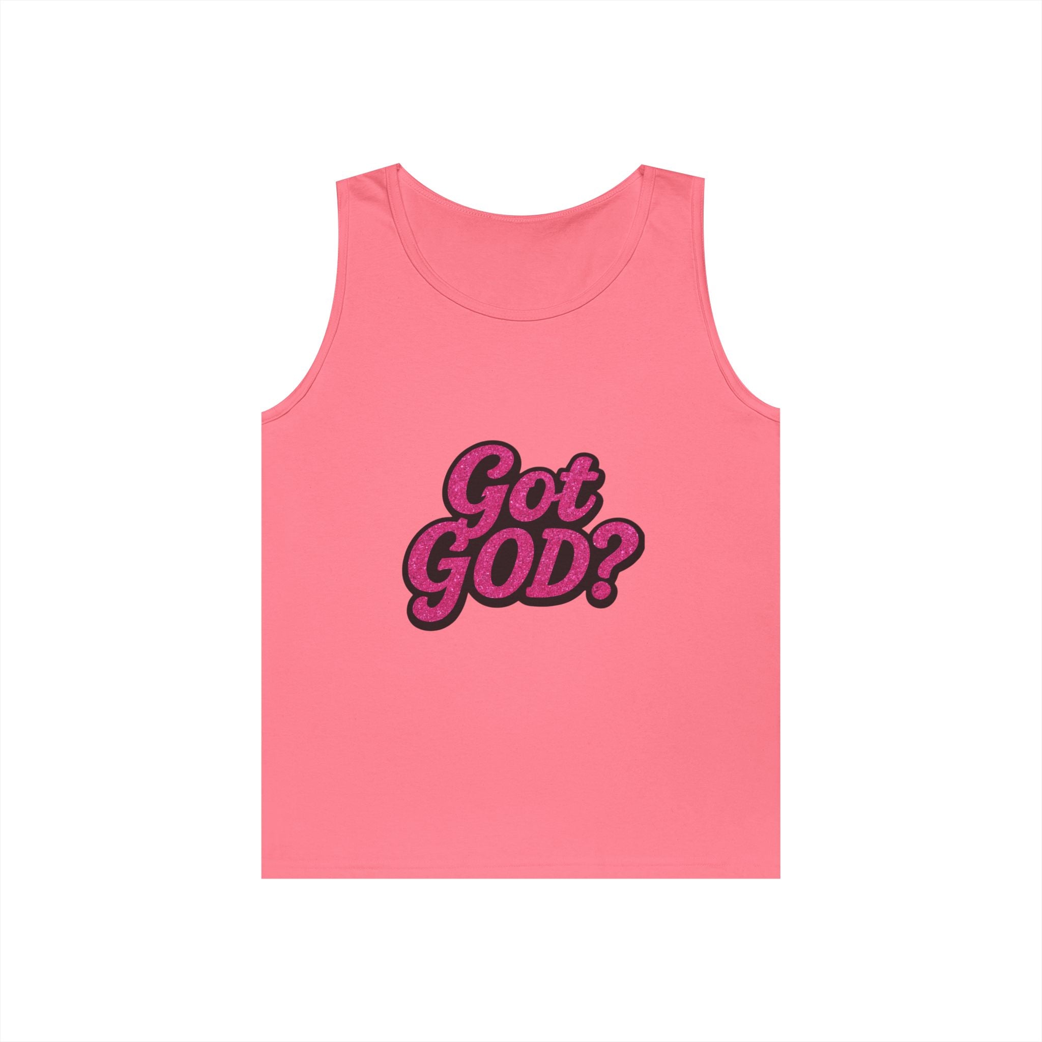 Got God? Pink Retro Graphic Tank Top — Christian Faith Statement Tee