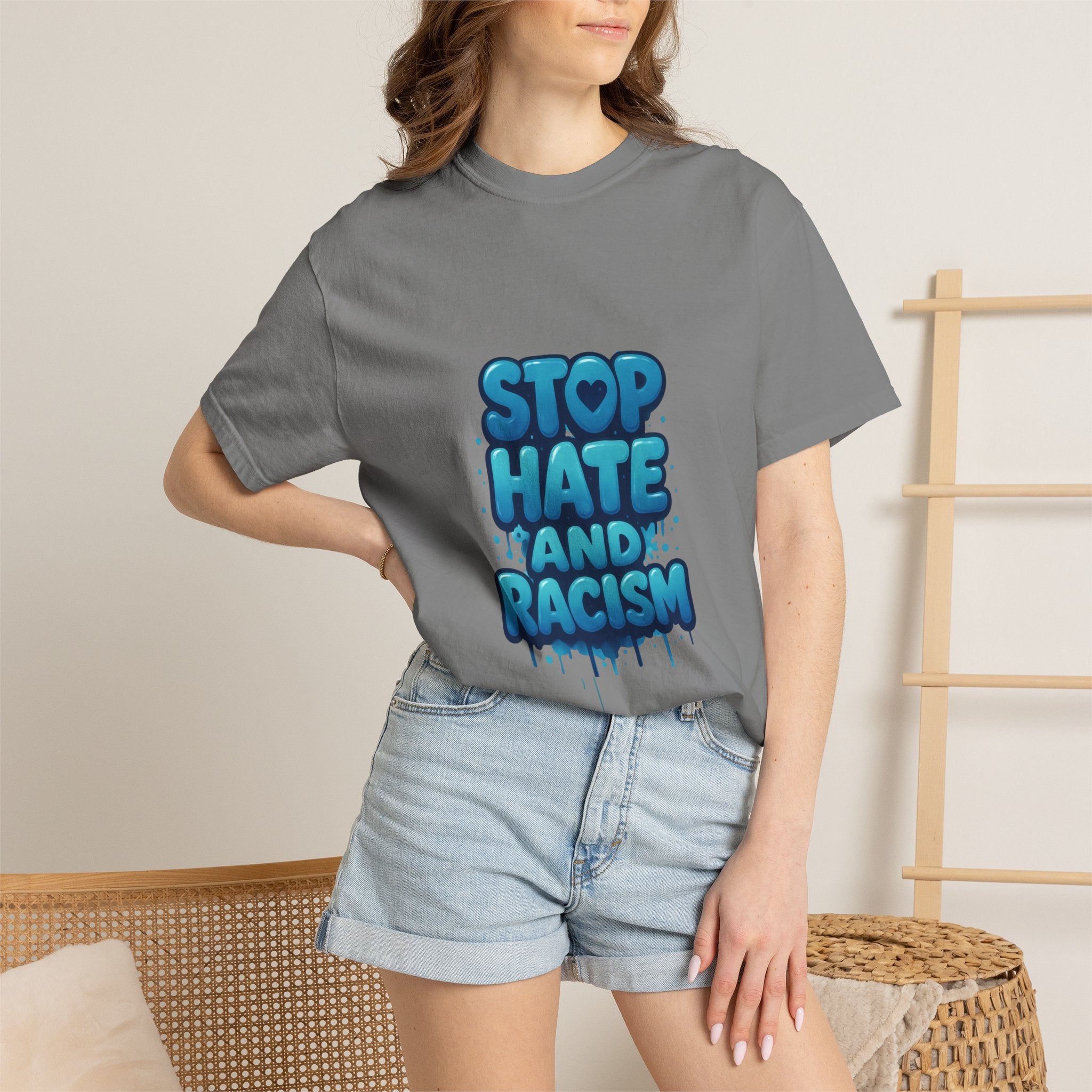Stop Hate and Racism T-Shirt — Bold Anti-Racism Graphic Tee