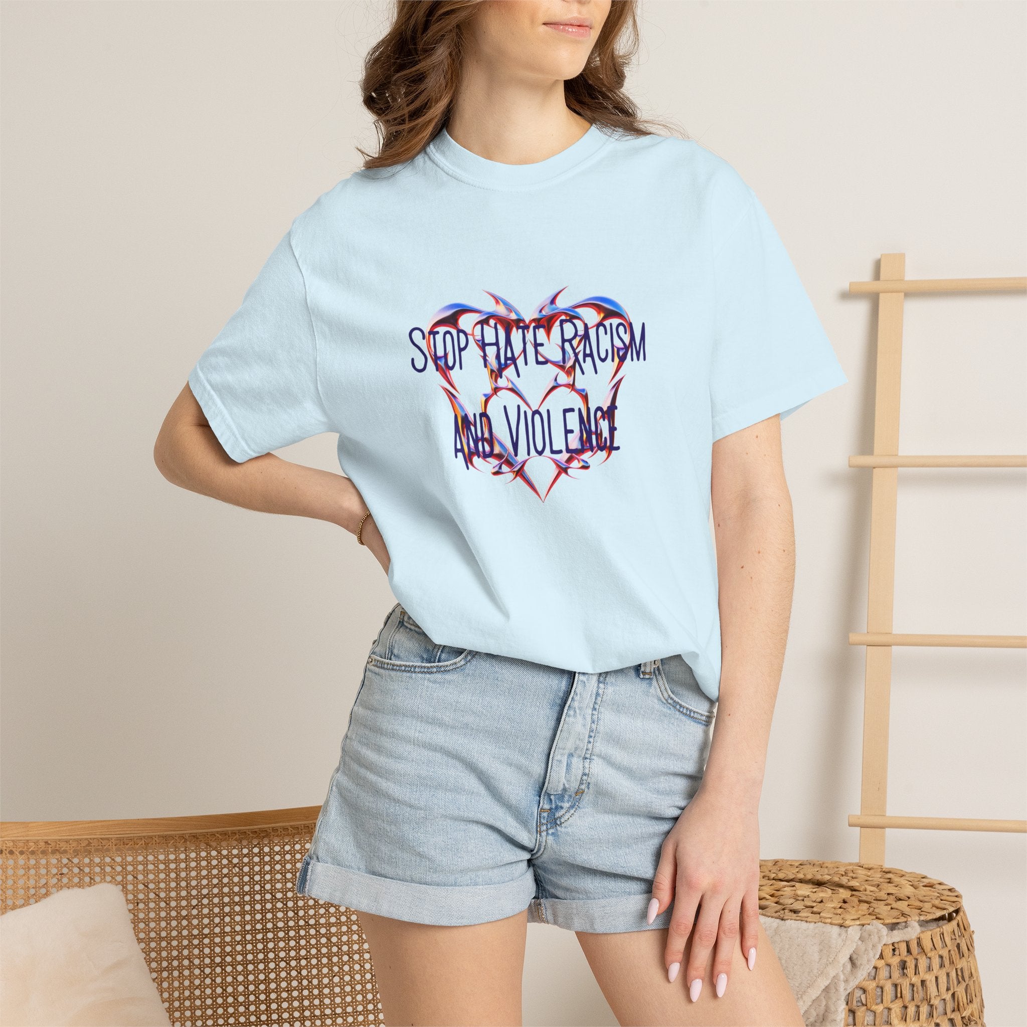 Stop the Racism and Violence Heart T-Shirt
