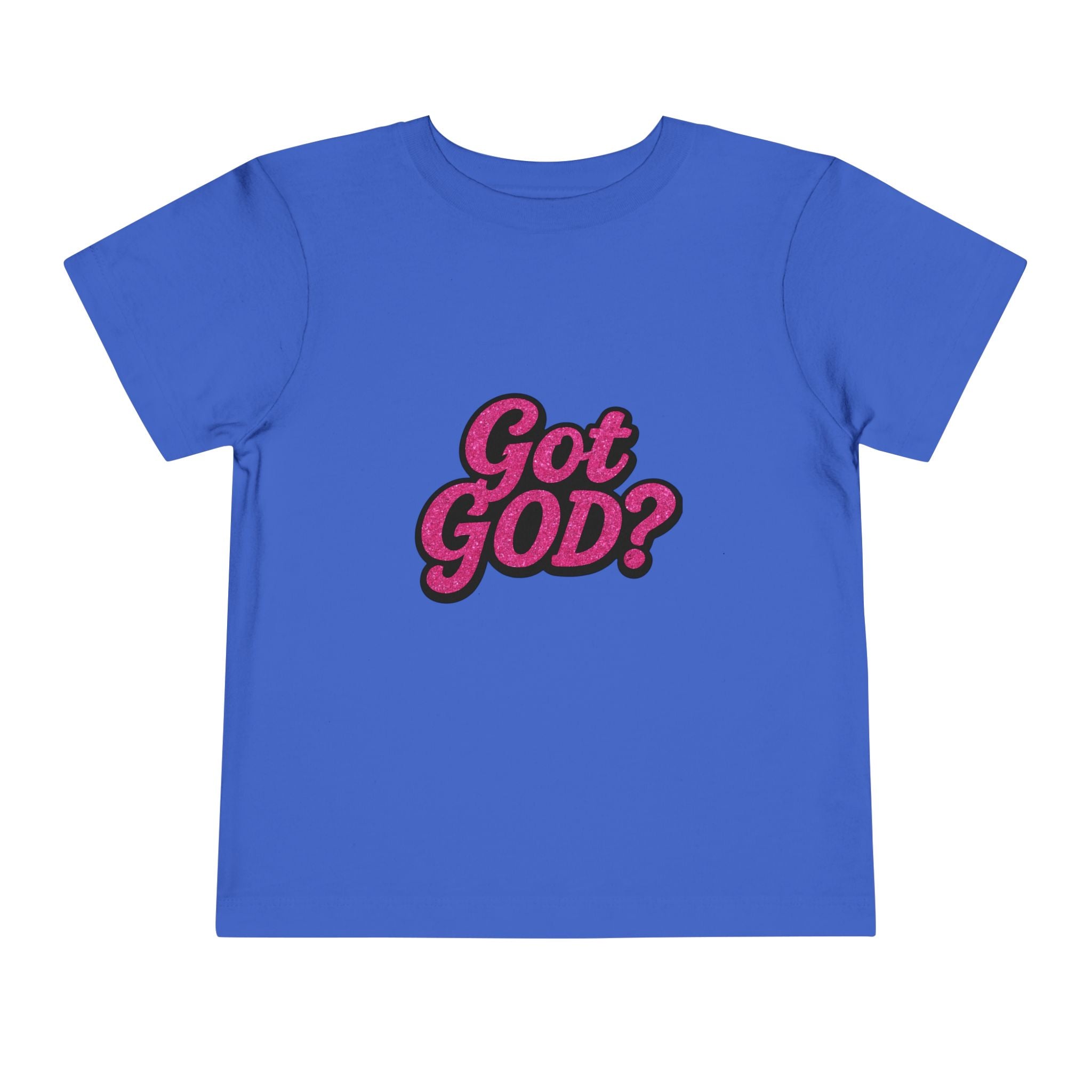 Toddler Tee - "Got GOD?" Pink Retro Christian Graphic Shirt