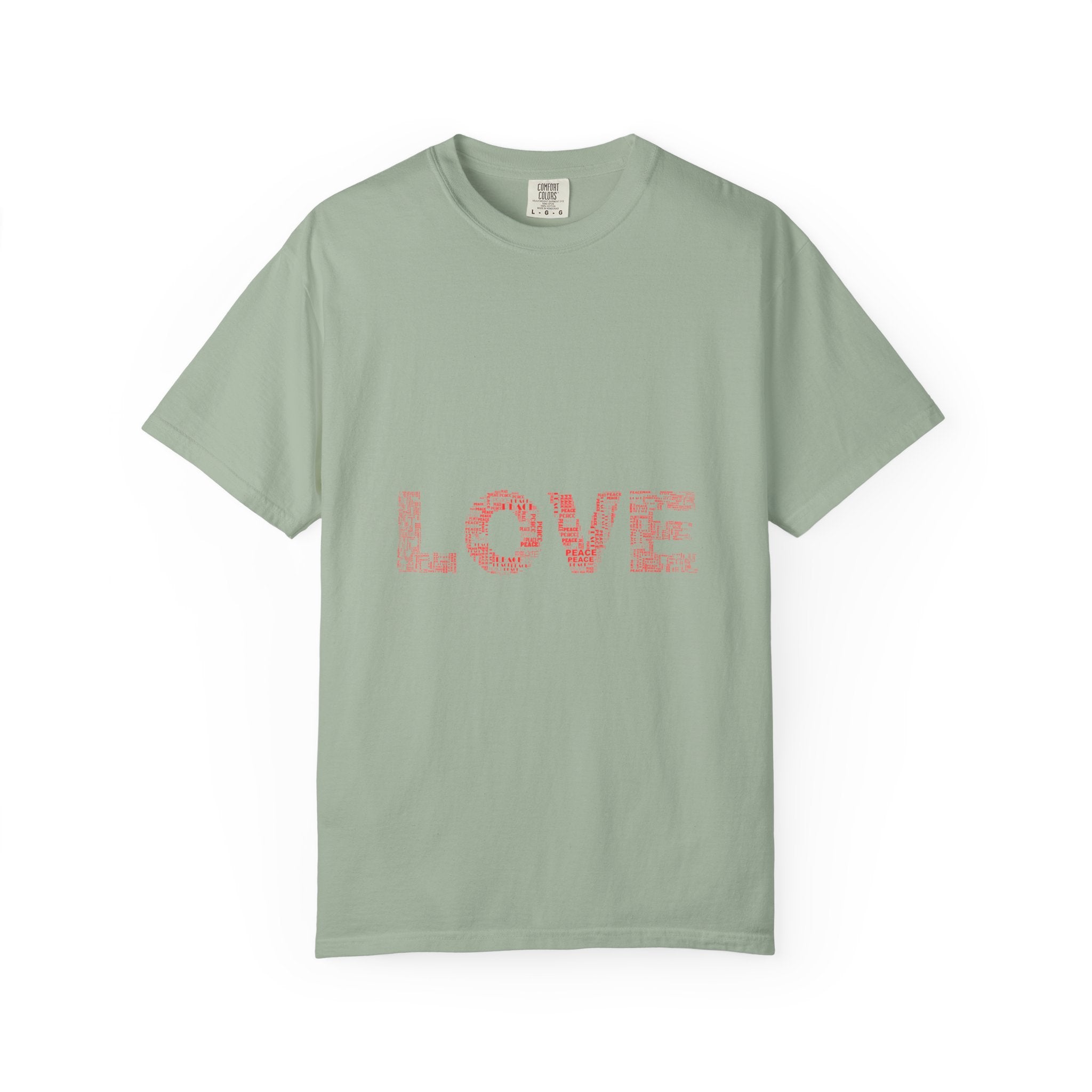 LOVE Graphic T-Shirt — Pink Floral Text Tee for Valentine’s Day & Everyday