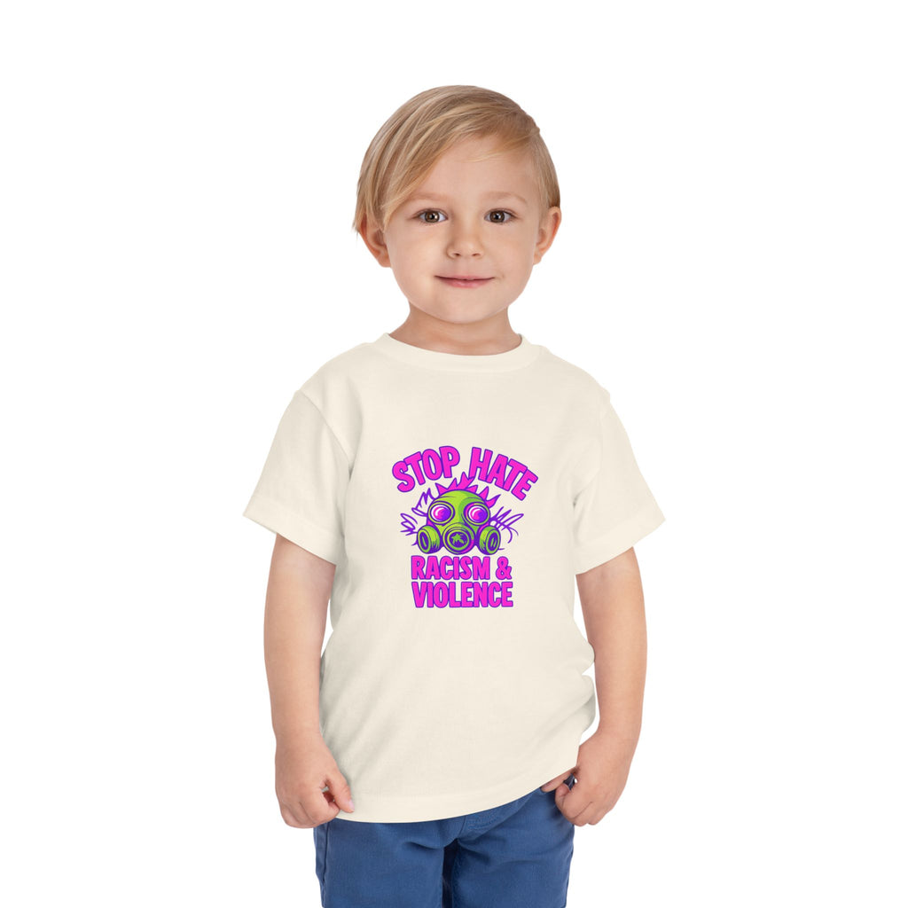 Stop Hate Toddler Tee – "Stop Hate Racism & Violence" Graphic