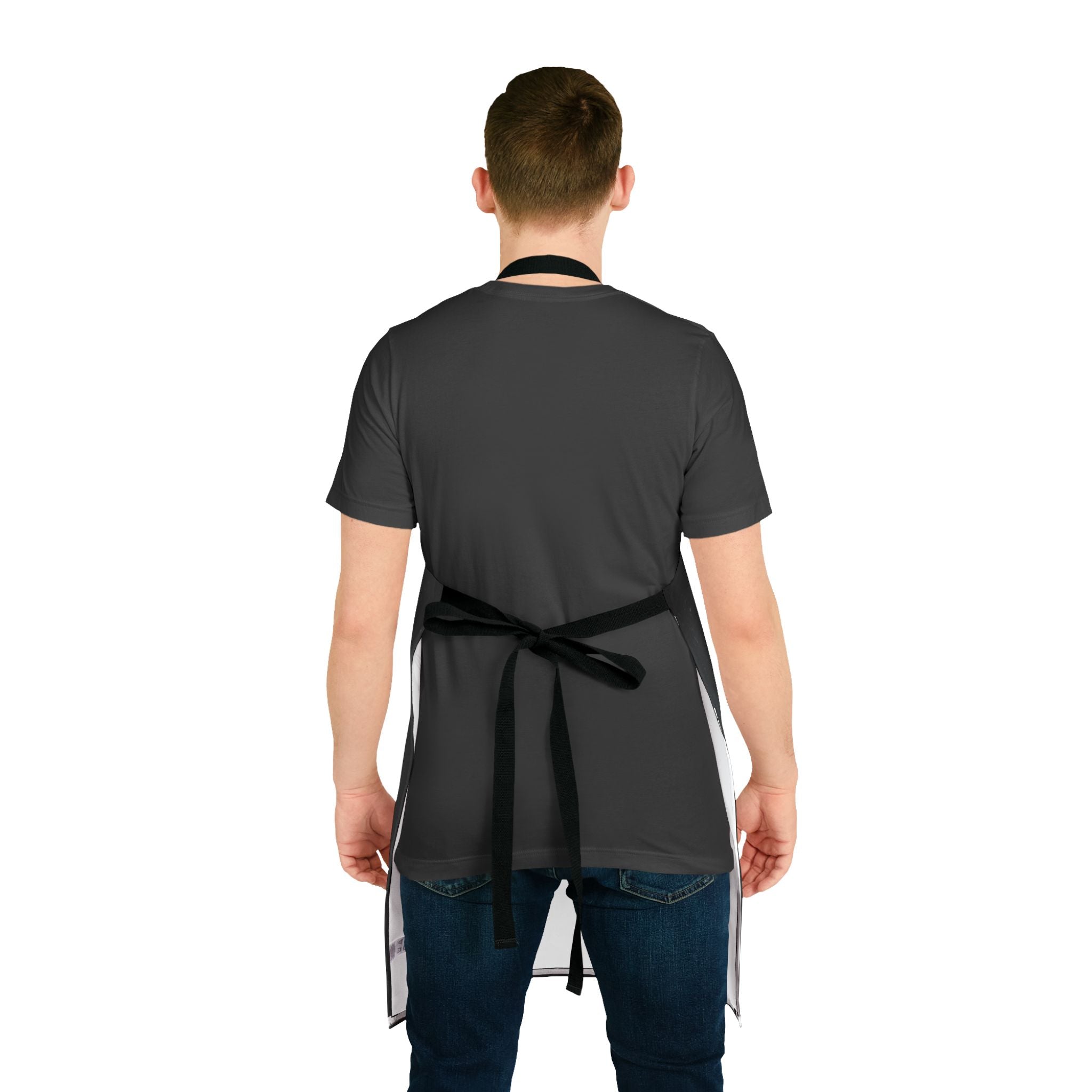 God Is Good Black Apron — Christian Kitchen Apron with Script Cross Design