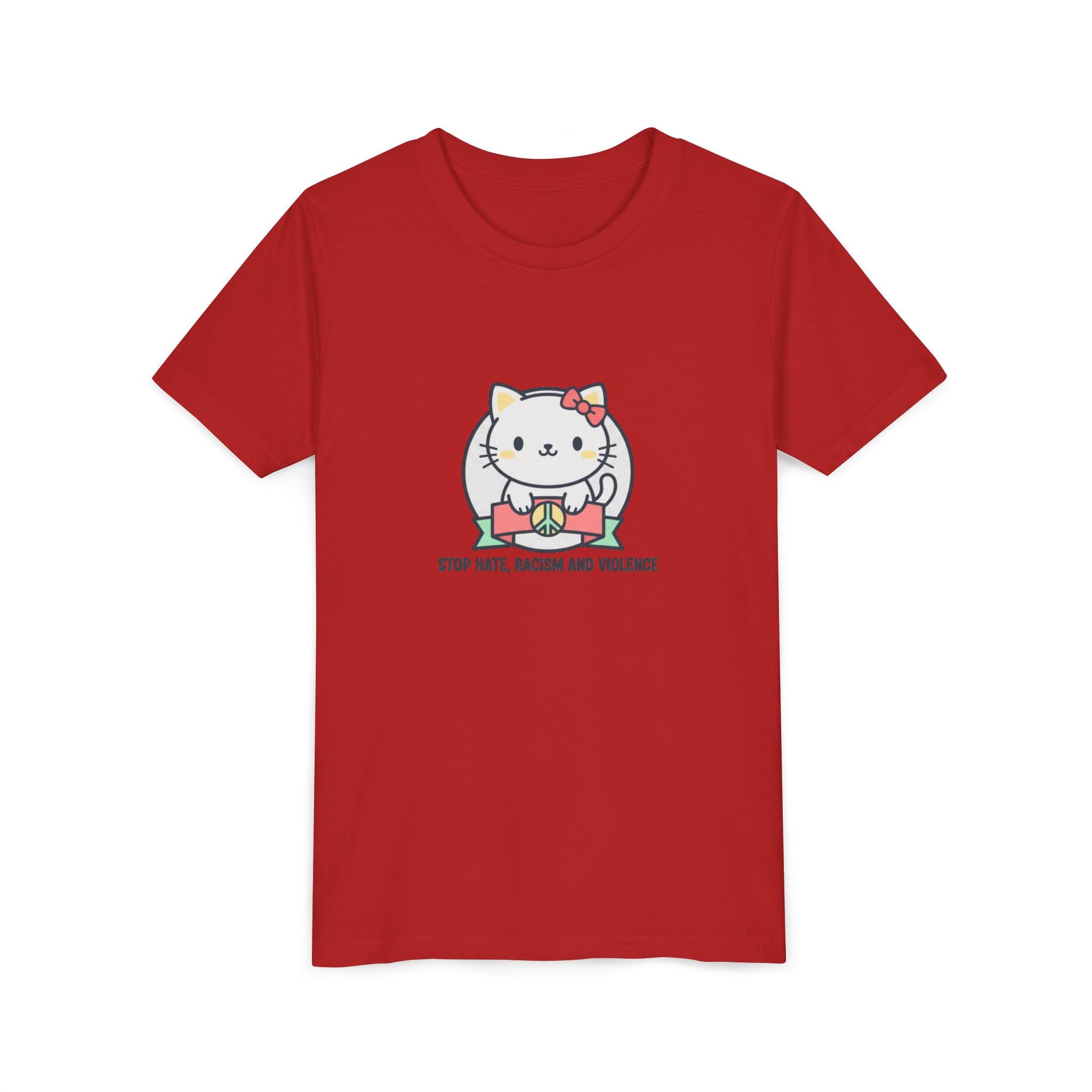 Youth Tee — HELLO KITTY STOP HATE RACISM VIOLENCE