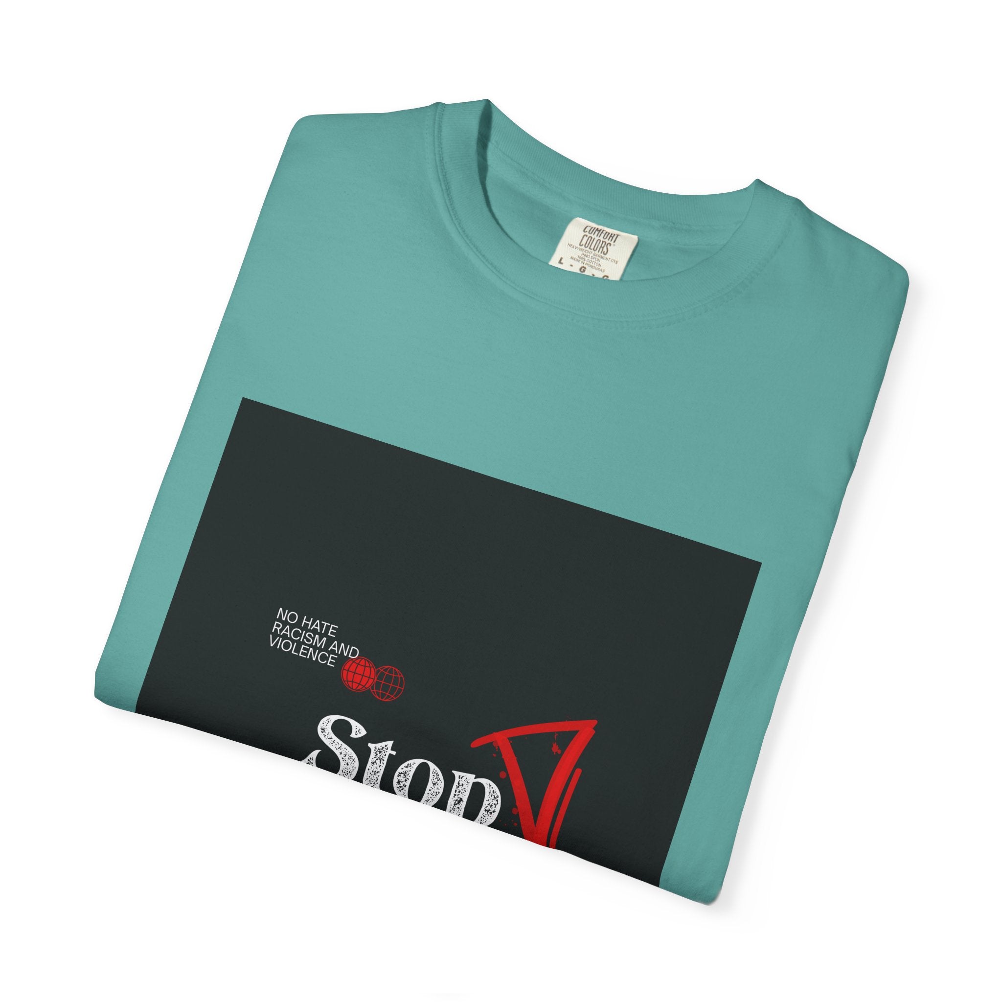 Stop Hate T-Shirt — Anti-Hate Protest Tee with Megaphone Graphic