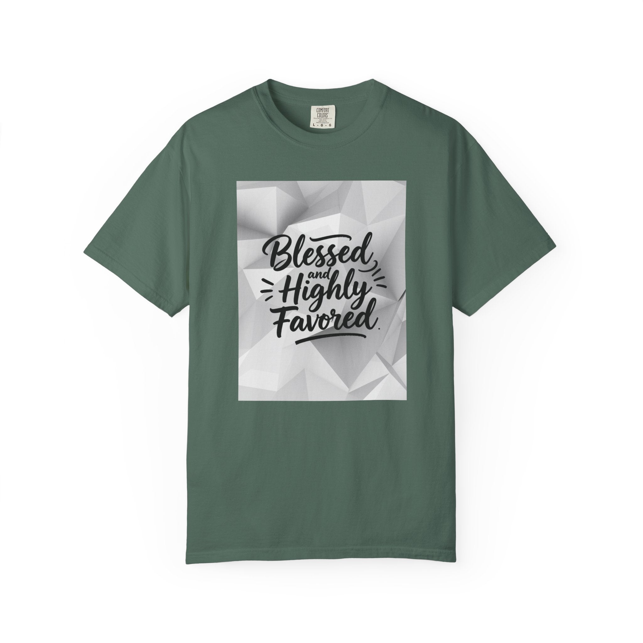 Blessed and Highly Favored T-Shirt — Faith Inspirational Graphic Tee