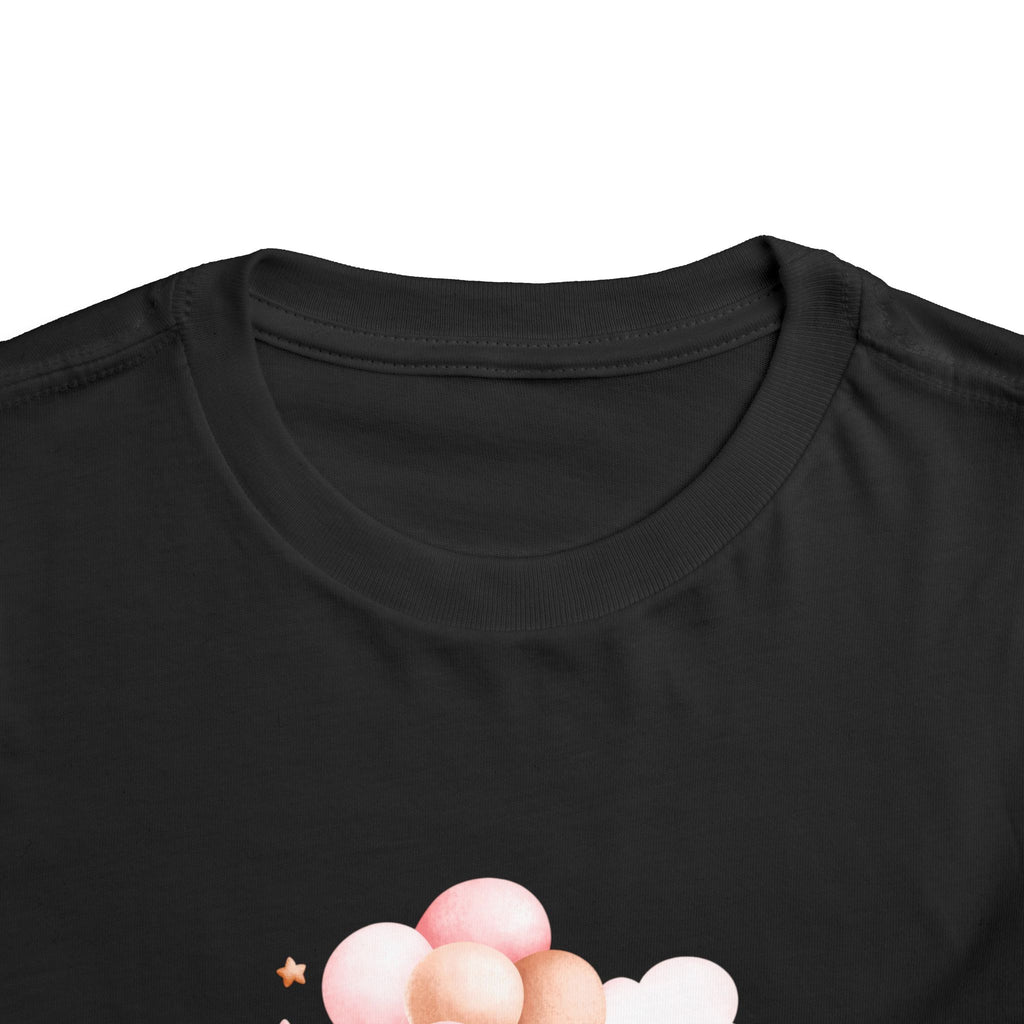 Toddler Tee — Cute Teddy with Balloons “Stop Hate and Racism”