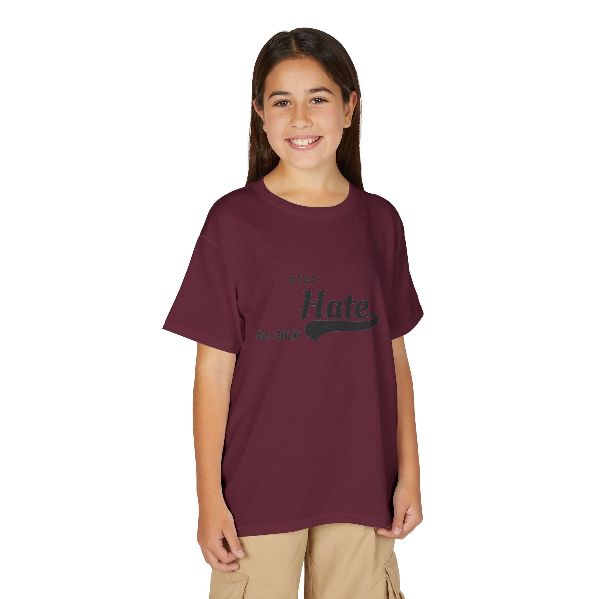 Youth T-Shirt — "Stop Hate Est. 2020" Graphic Tee