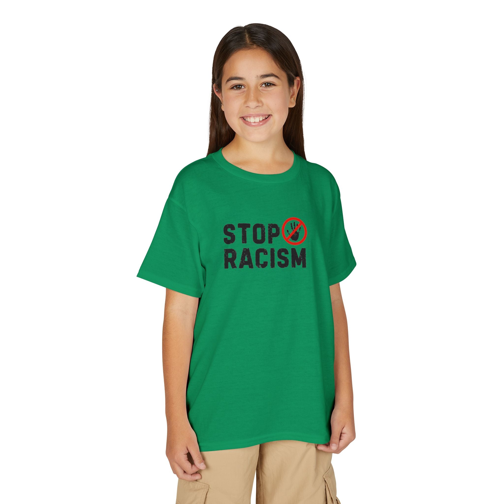 Youth T-Shirt — "Stop Racism" Anti-Racism Graphic Tee