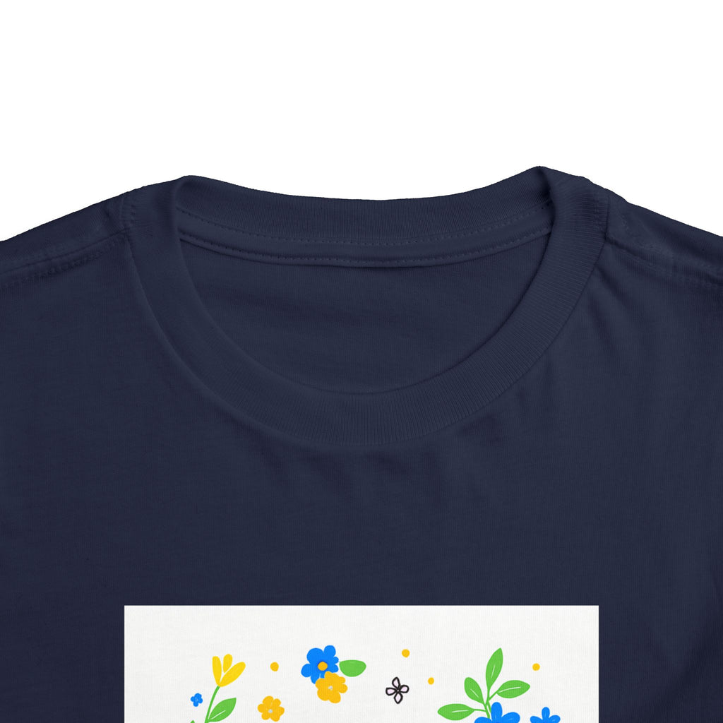 Toddler Tee — "Stop Hate, Racism, and Violence" Floral Anti-Racism Kids Shirt