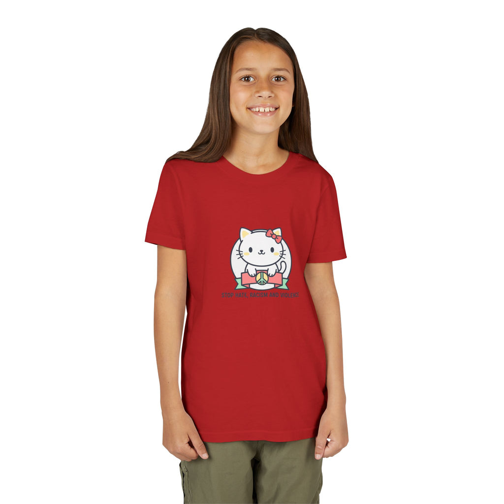 Youth Tee — HELLO KITTY STOP HATE RACISM VIOLENCE