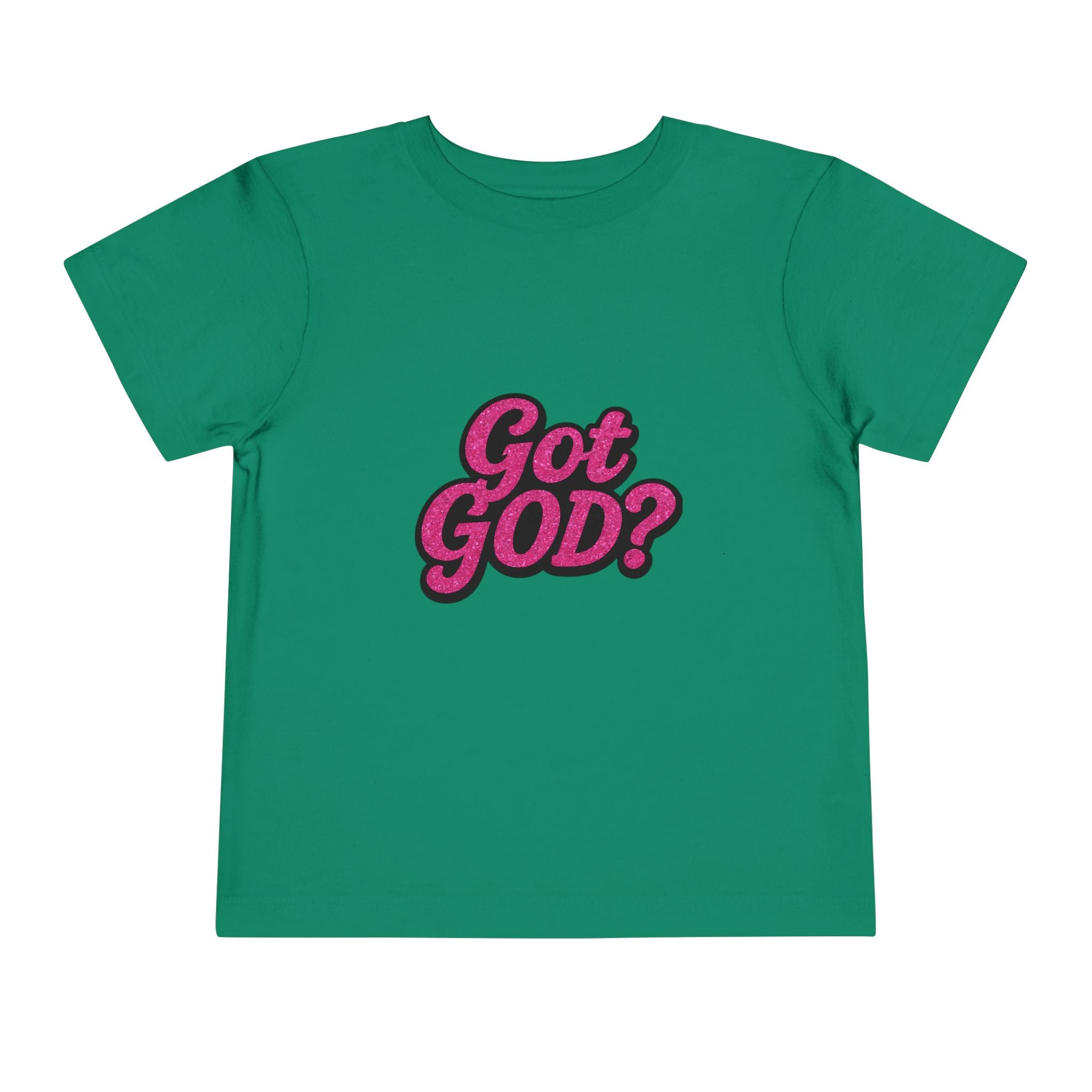 Toddler Tee - "Got GOD?" Pink Retro Christian Graphic Shirt