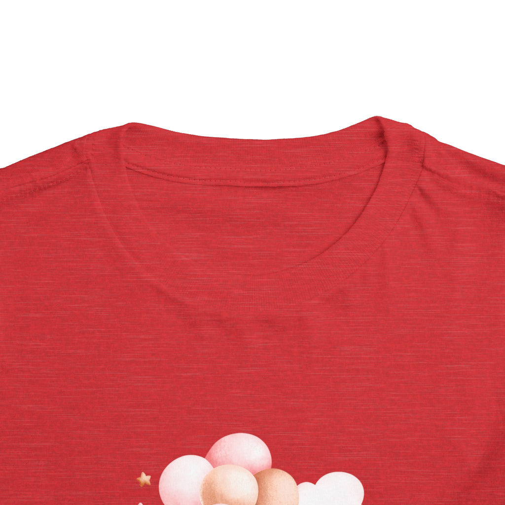 Toddler Tee — Cute Teddy with Balloons “Stop Hate and Racism”