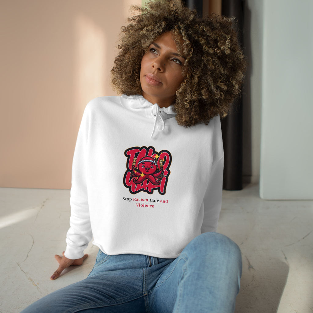 Crop Hoodie – Stop Gender-Based Violence Graphic Crop Hoodie