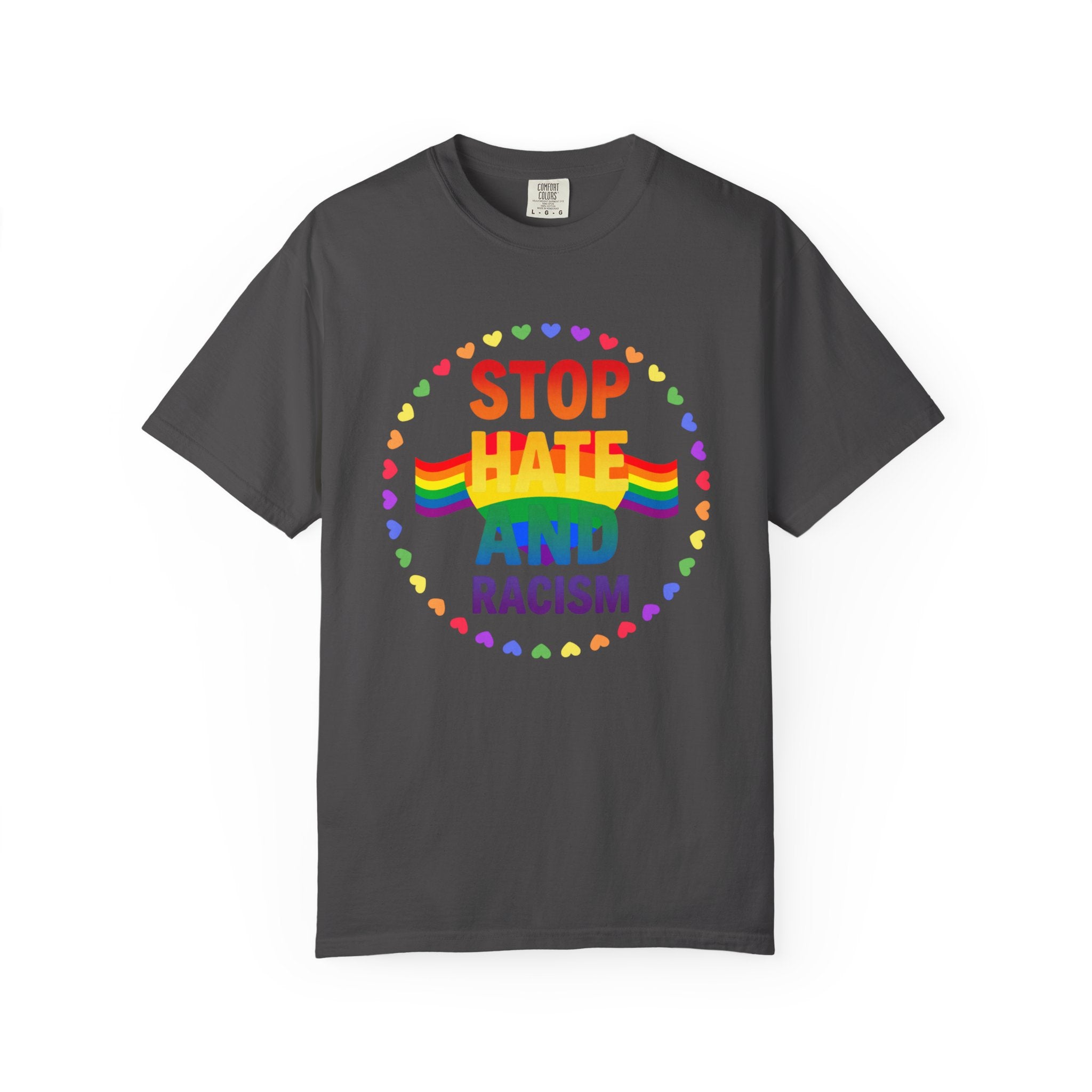 Stop Hate and Racism Rainbow T-Shirt