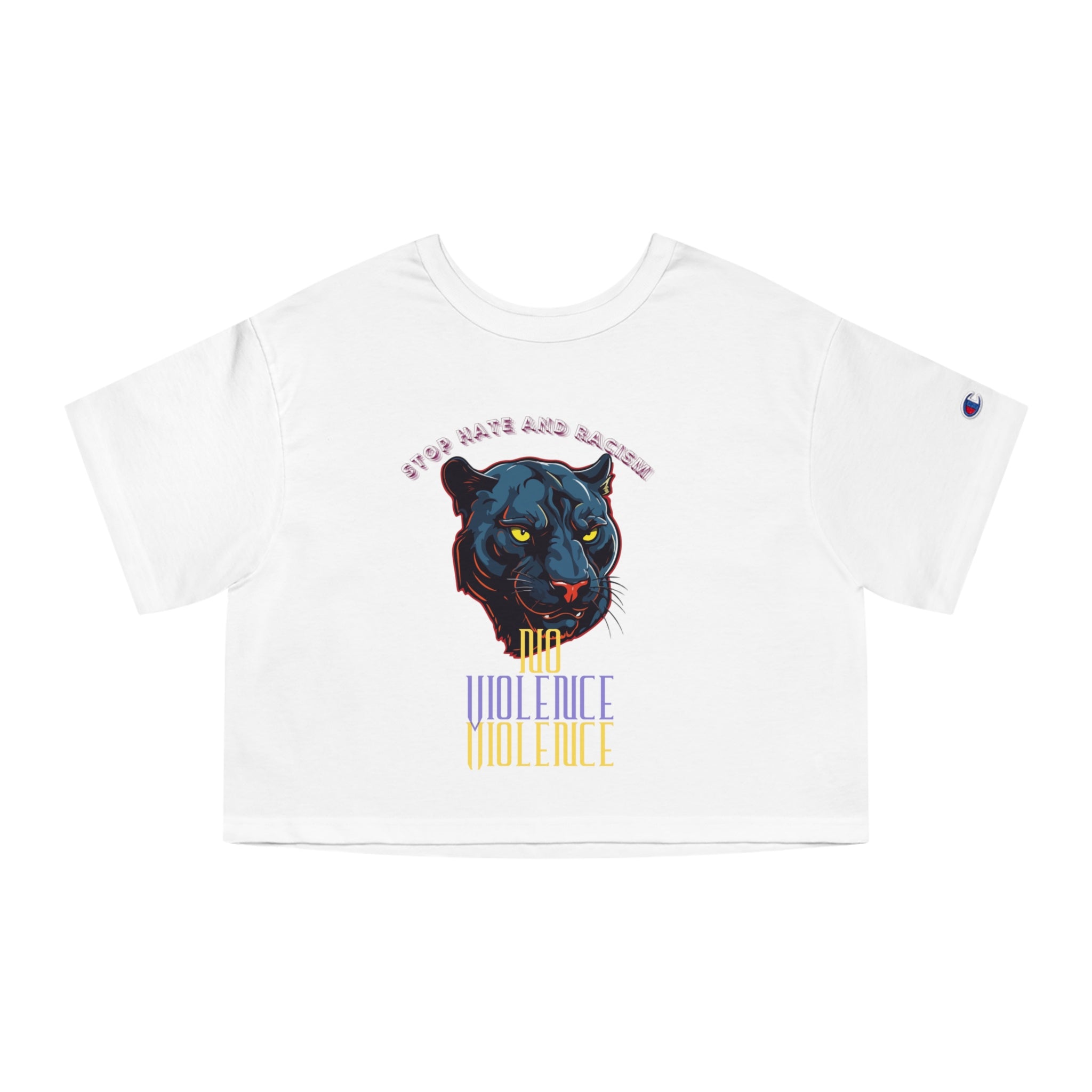 No Violence Panther Cropped T-Shirt
