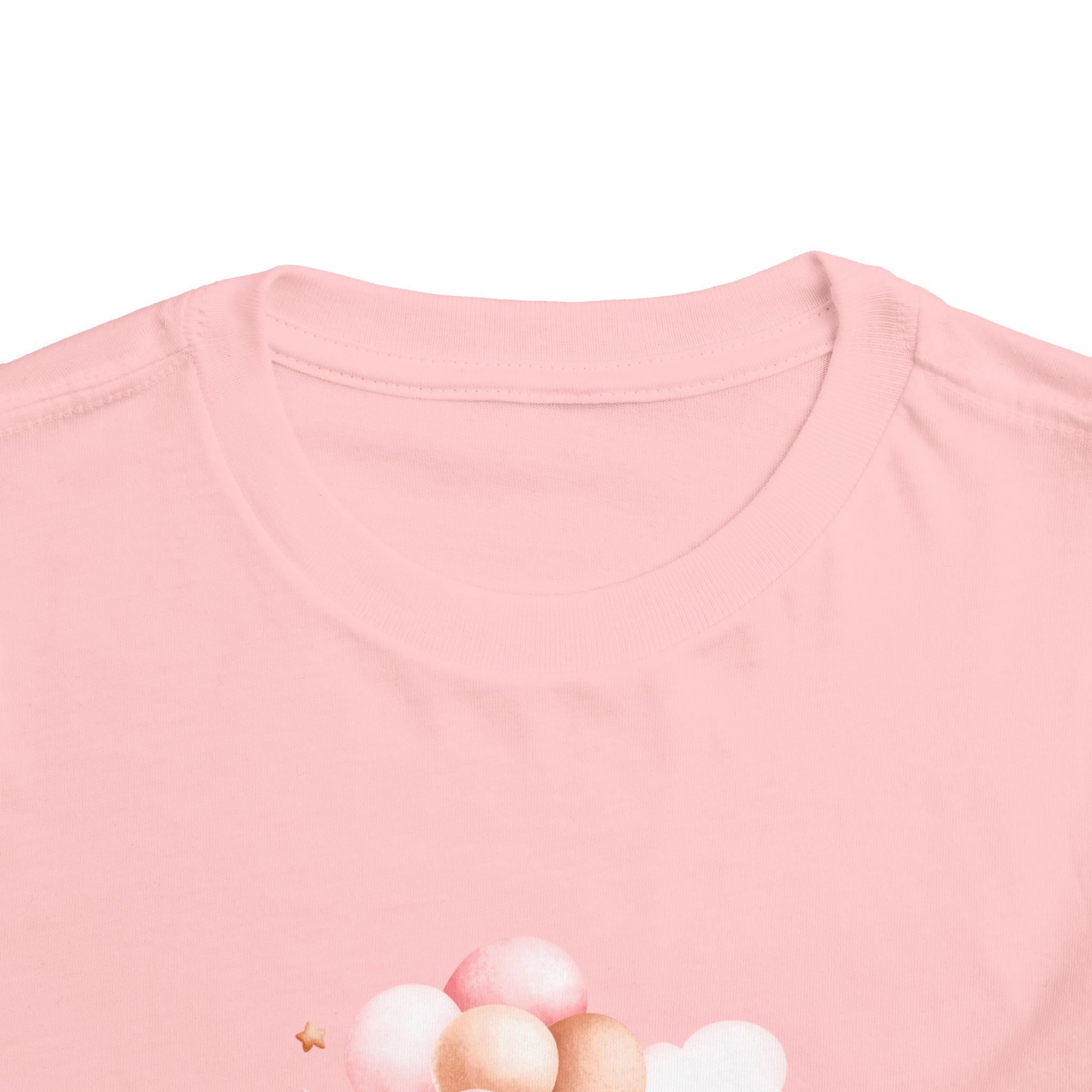 Toddler Tee — Cute Teddy with Balloons “Stop Hate and Racism”
