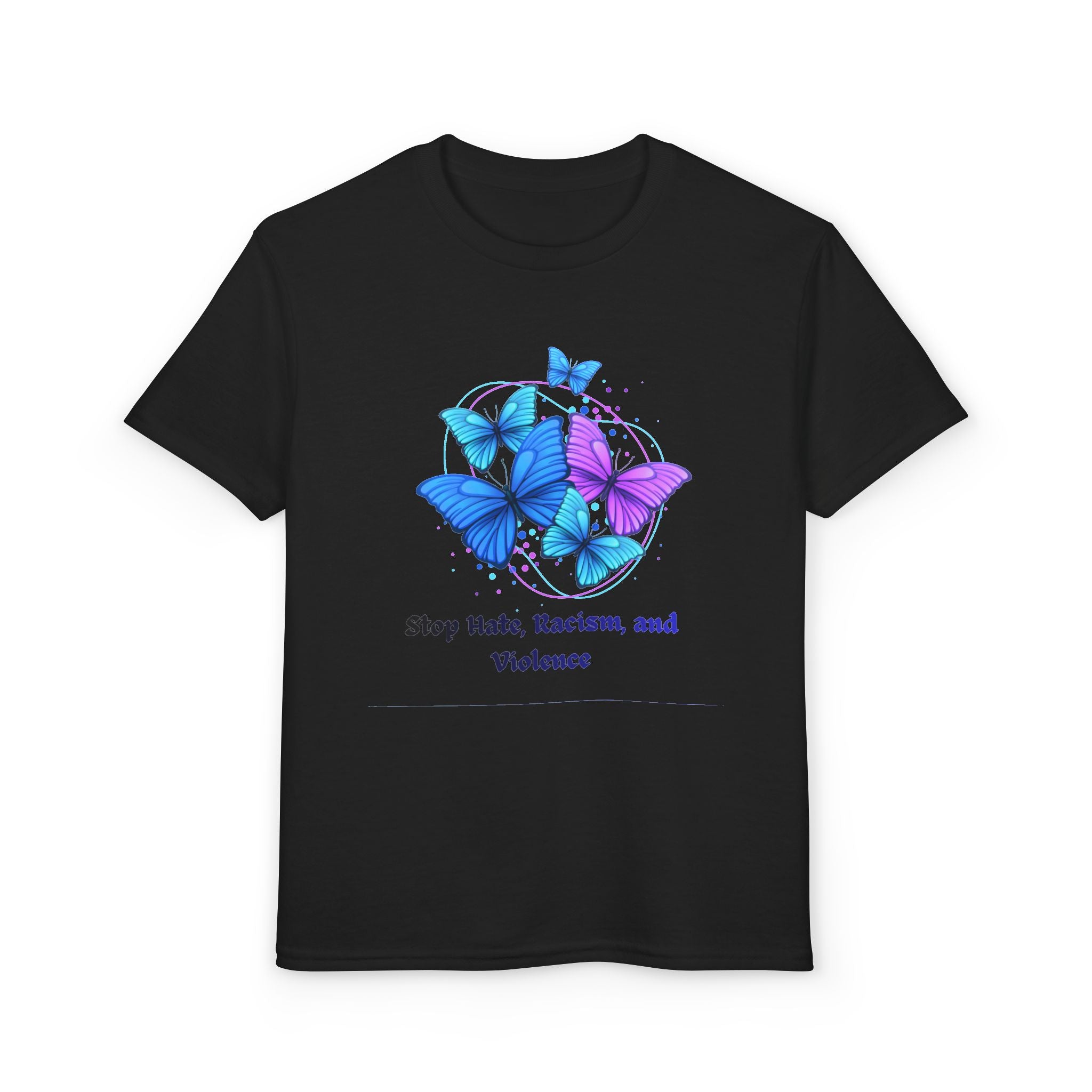 Youth Butterfly Awareness T-Shirt — "Stop Hate, Harassment, and Violence"