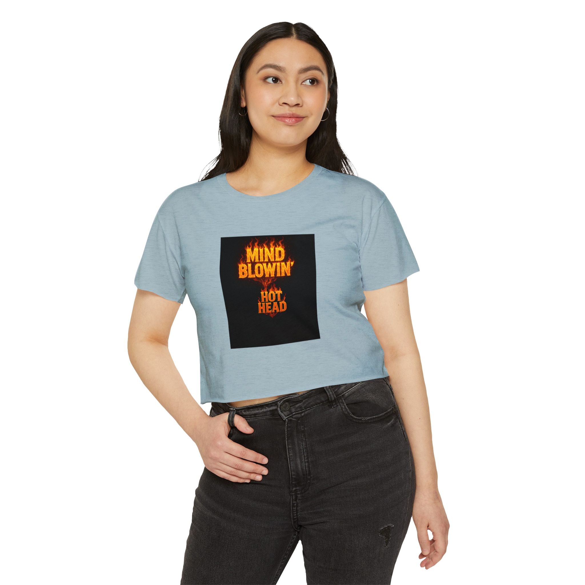 Mind Blown 'Hot Head' Crop Top — Women's Festival Graphic Tee