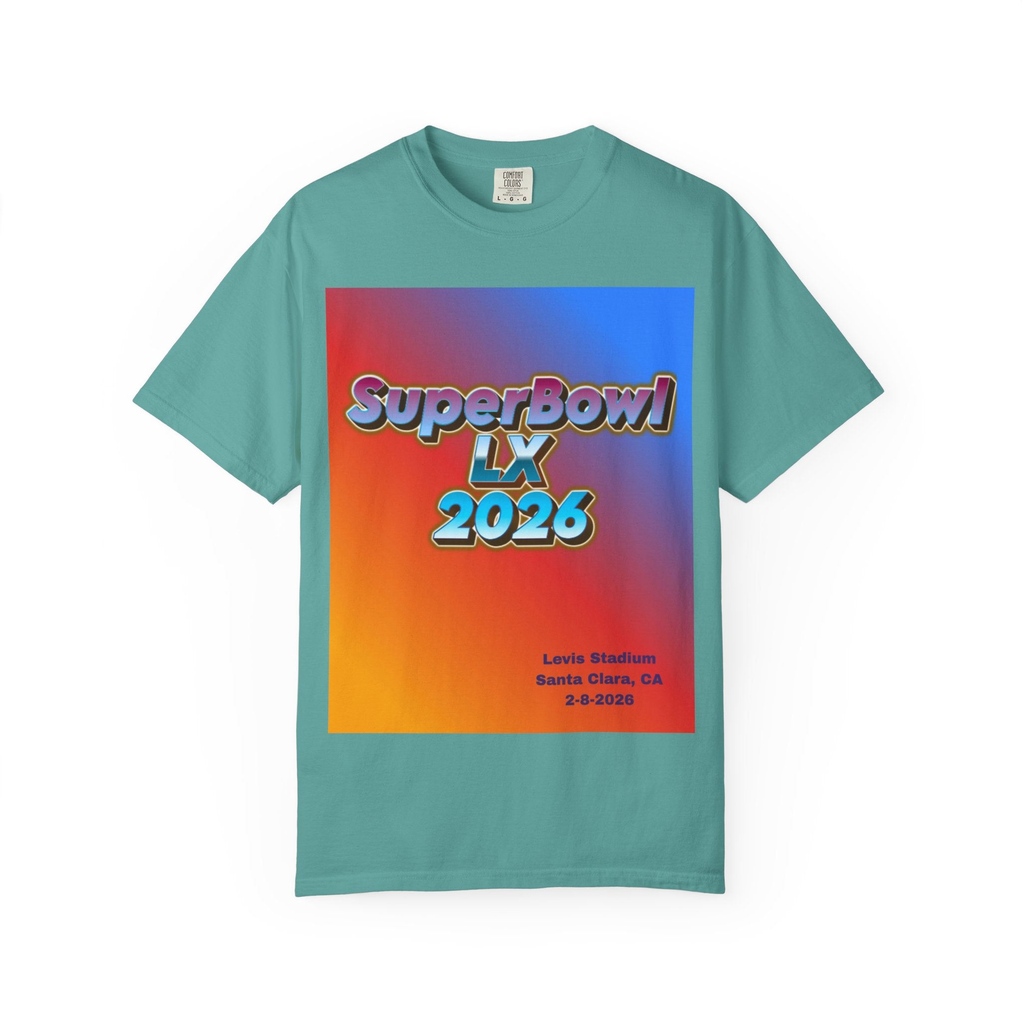 SuperBowl LX 2026 T-Shirt — Super Bowl LX Commemorative Tee (Levi's Stadium, Santa Clara)