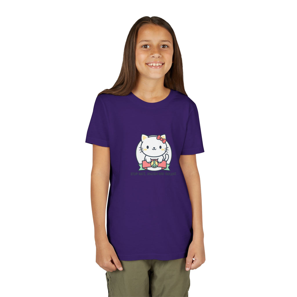 Youth Tee — HELLO KITTY STOP HATE RACISM VIOLENCE