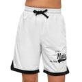 Stop Hate Basketball Shorts — White Ribbed Athletic Shorts (Est. 2026)