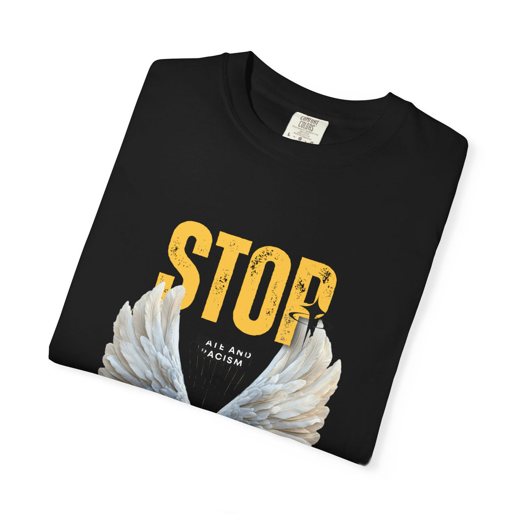 Angel Wings "STOP" Graphic T‑Shirt