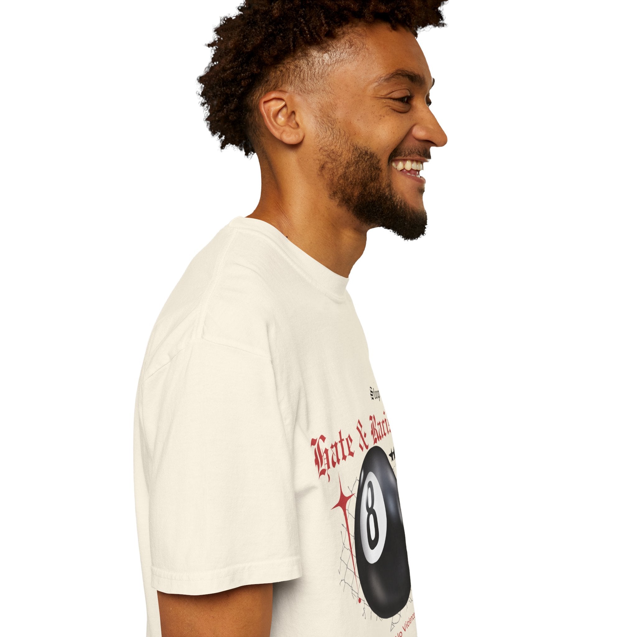 Anti-Racism 8-Ball T-Shirt — Stop Hate & Racism Graphic Tee