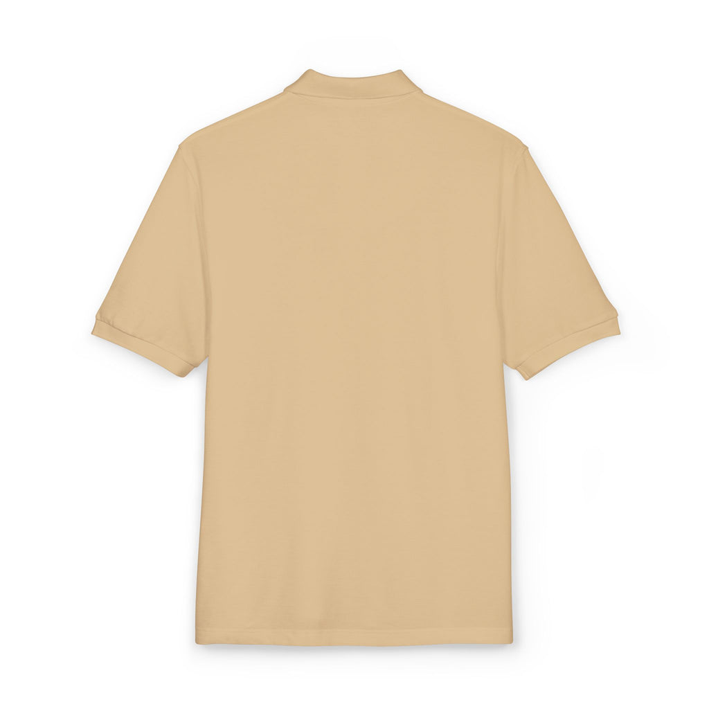Embroidered 'Just Breathe' White Polo Shirt