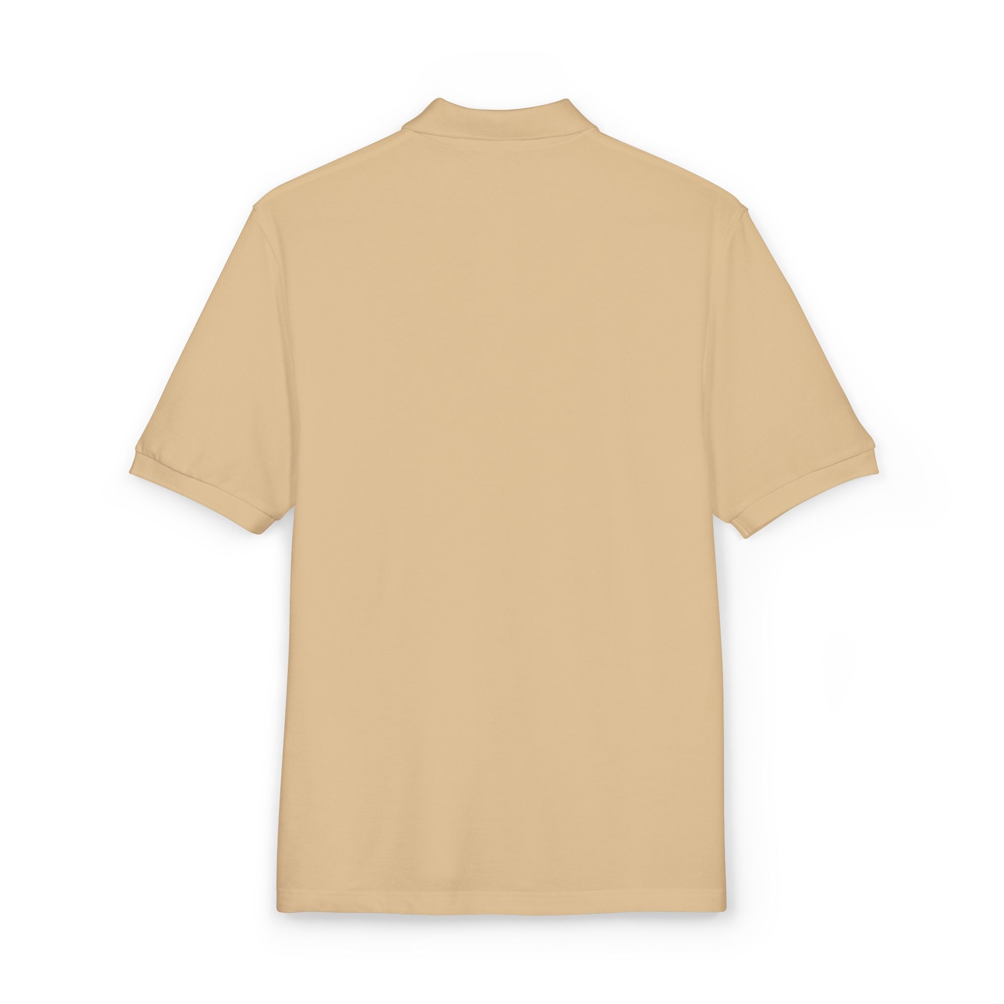 Embroidered 'Just Breathe' White Polo Shirt