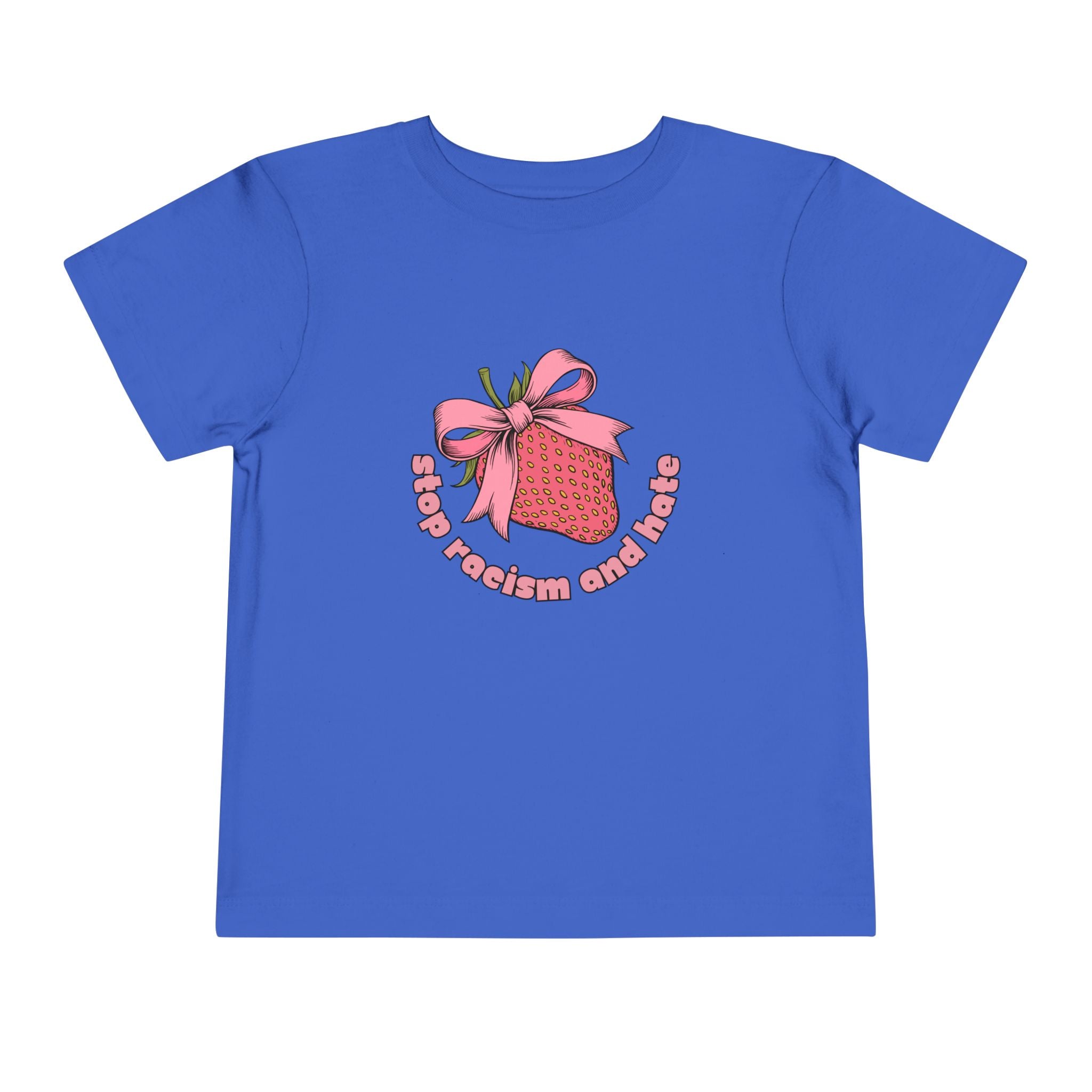 Toddler Tee — Pink Gift Strawberry Graphic "Stop Rockin and Rollin"