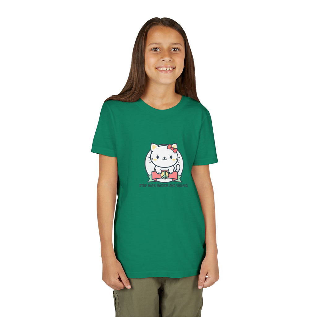 Youth Tee — HELLO KITTY STOP HATE RACISM VIOLENCE