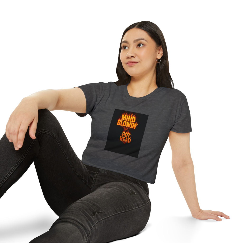 Mind Blown 'Hot Head' Crop Top — Women's Festival Graphic Tee