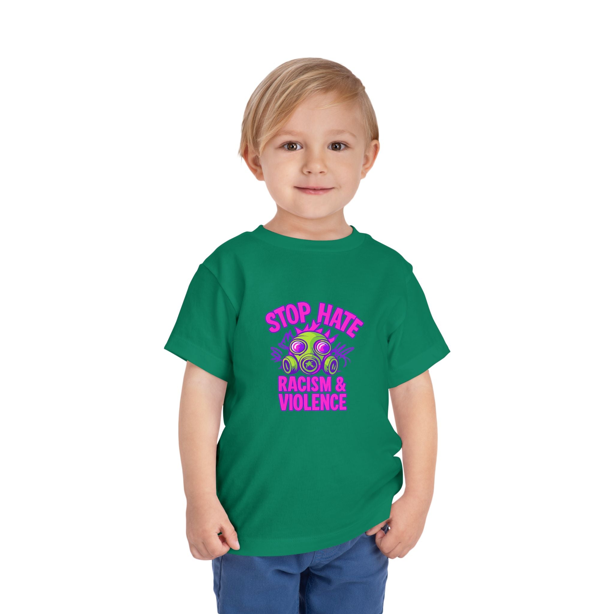 Stop Hate Toddler Tee – "Stop Hate Racism & Violence" Graphic