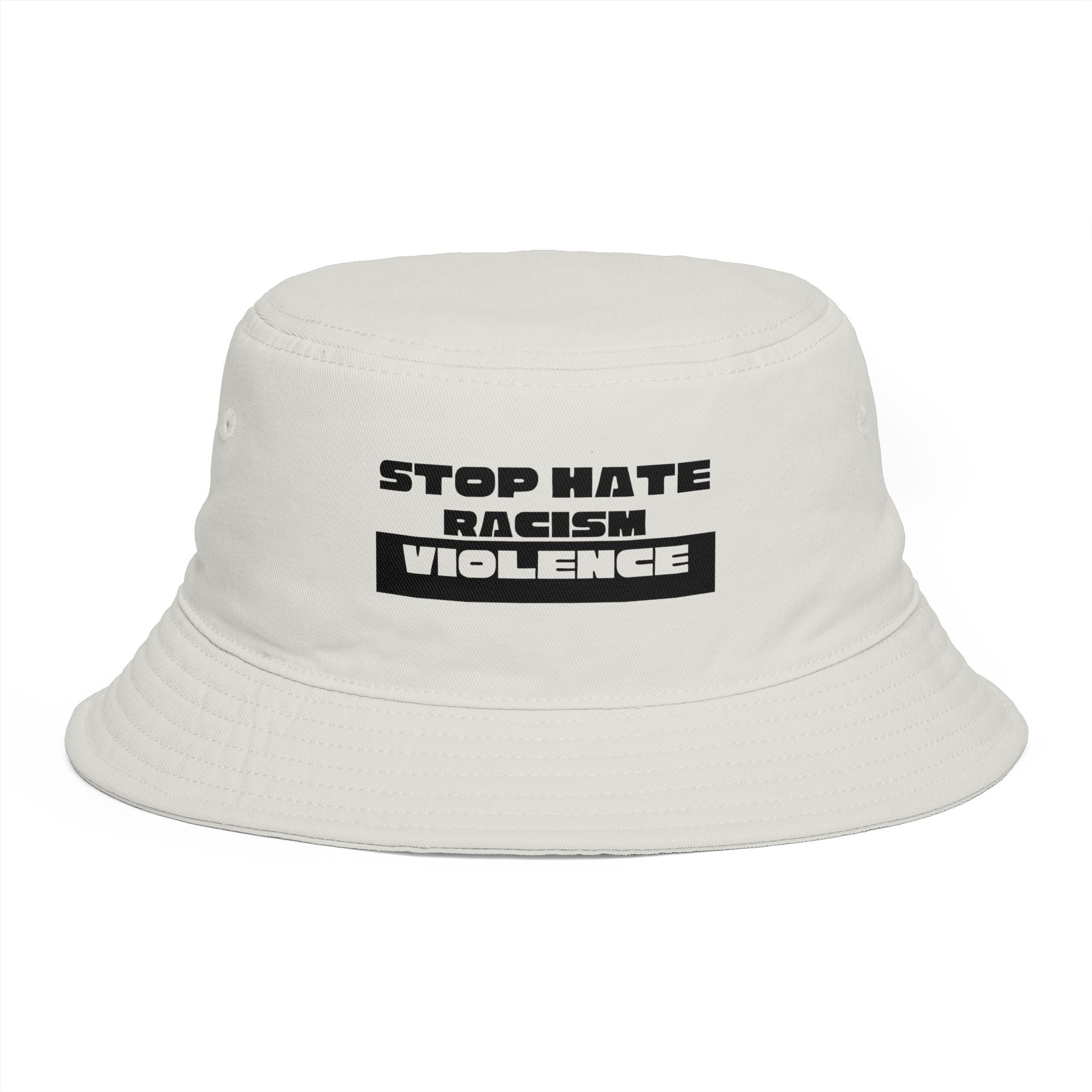 Bucket Hat - "Stop Hate Racism Violence" Anti-Racism Statement Hat