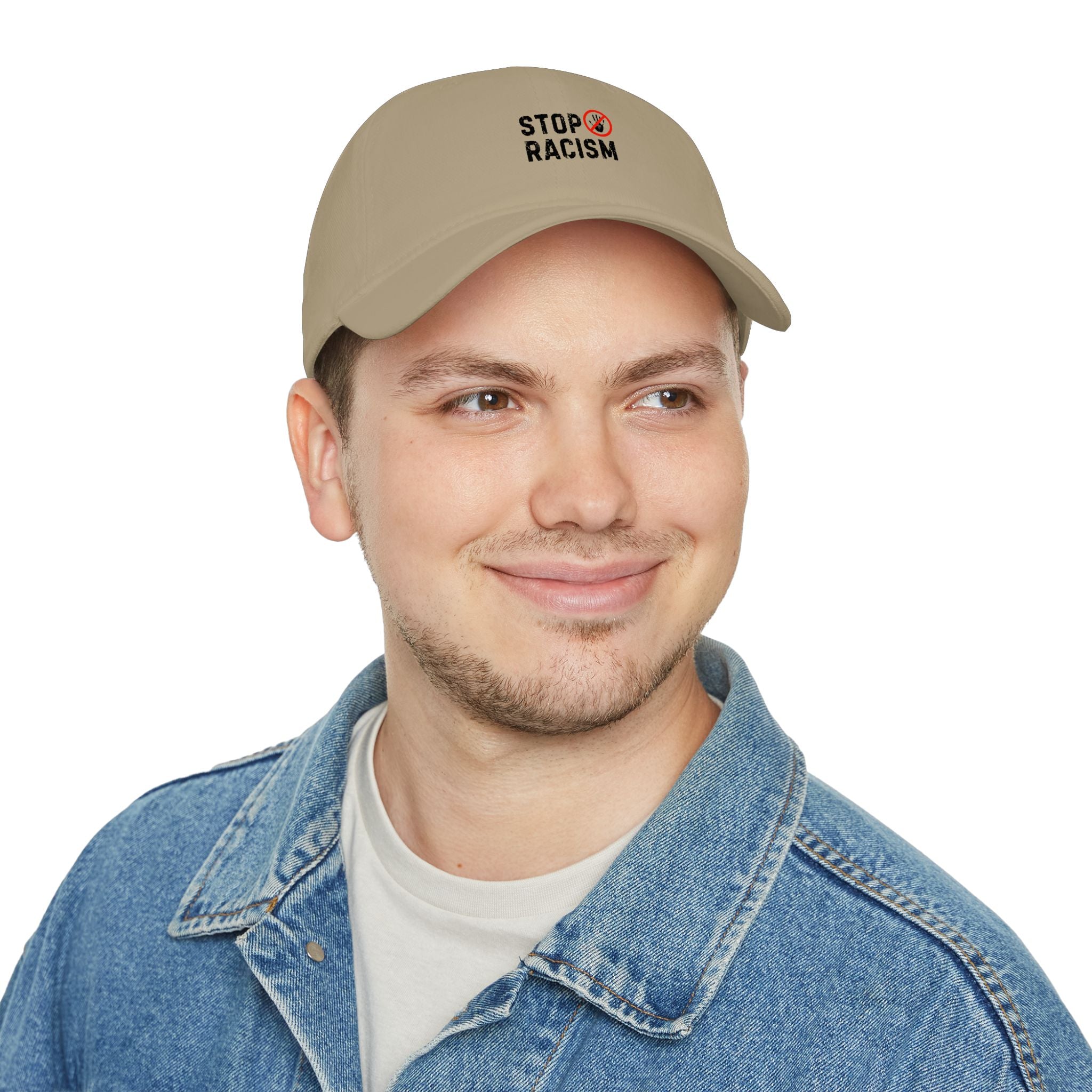 Stop Racism Baseball Cap – Red Low Profile Anti-Racism Hat
