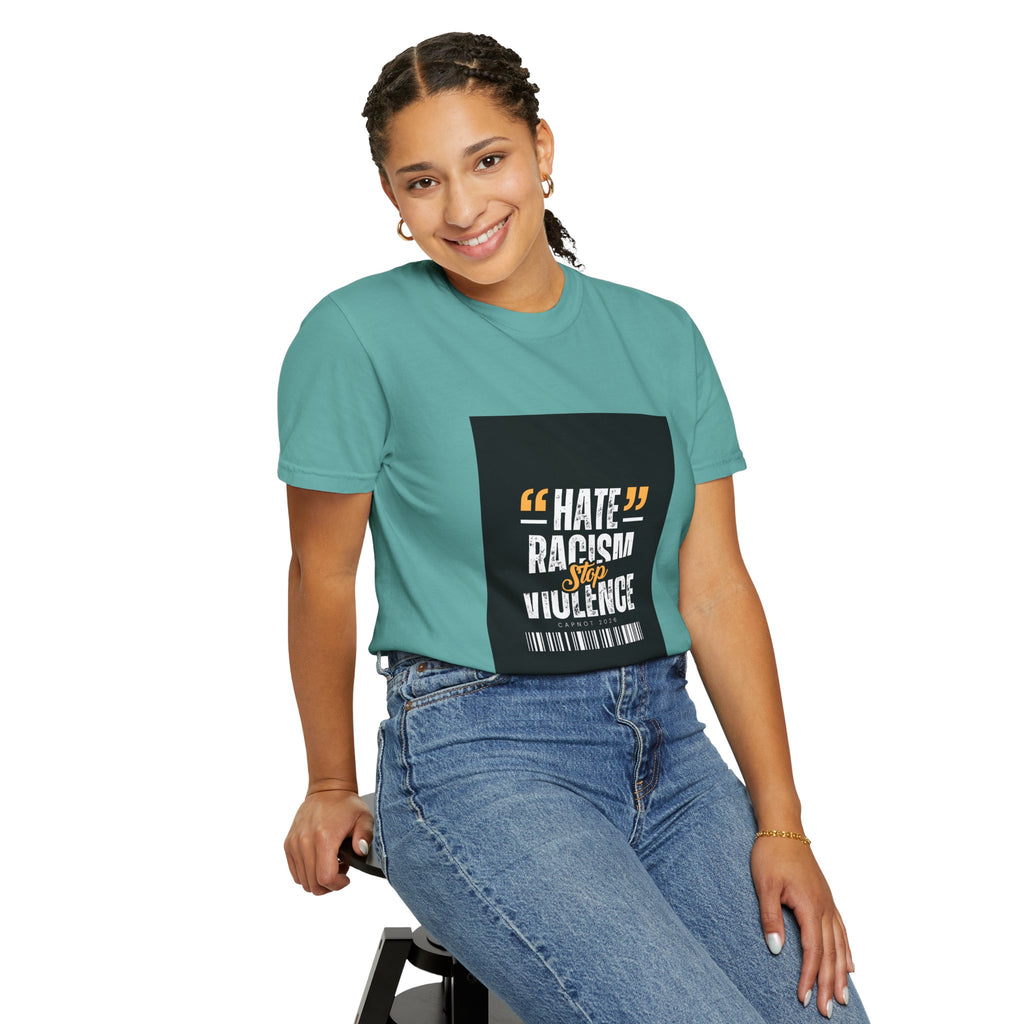 Anti-Racism T-Shirt — "Hate Racism Stop Violence" Graphic Tee