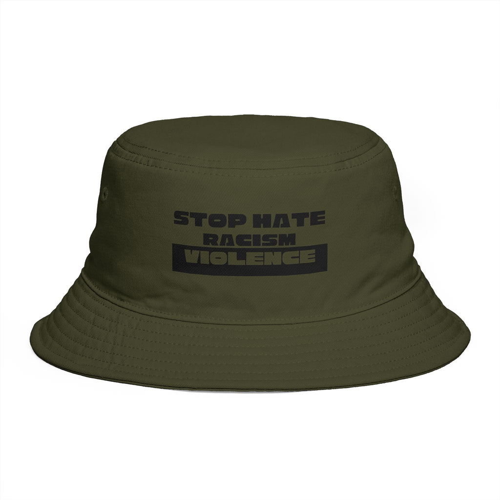 Bucket Hat - "Stop Hate Racism Violence" Anti-Racism Statement Hat