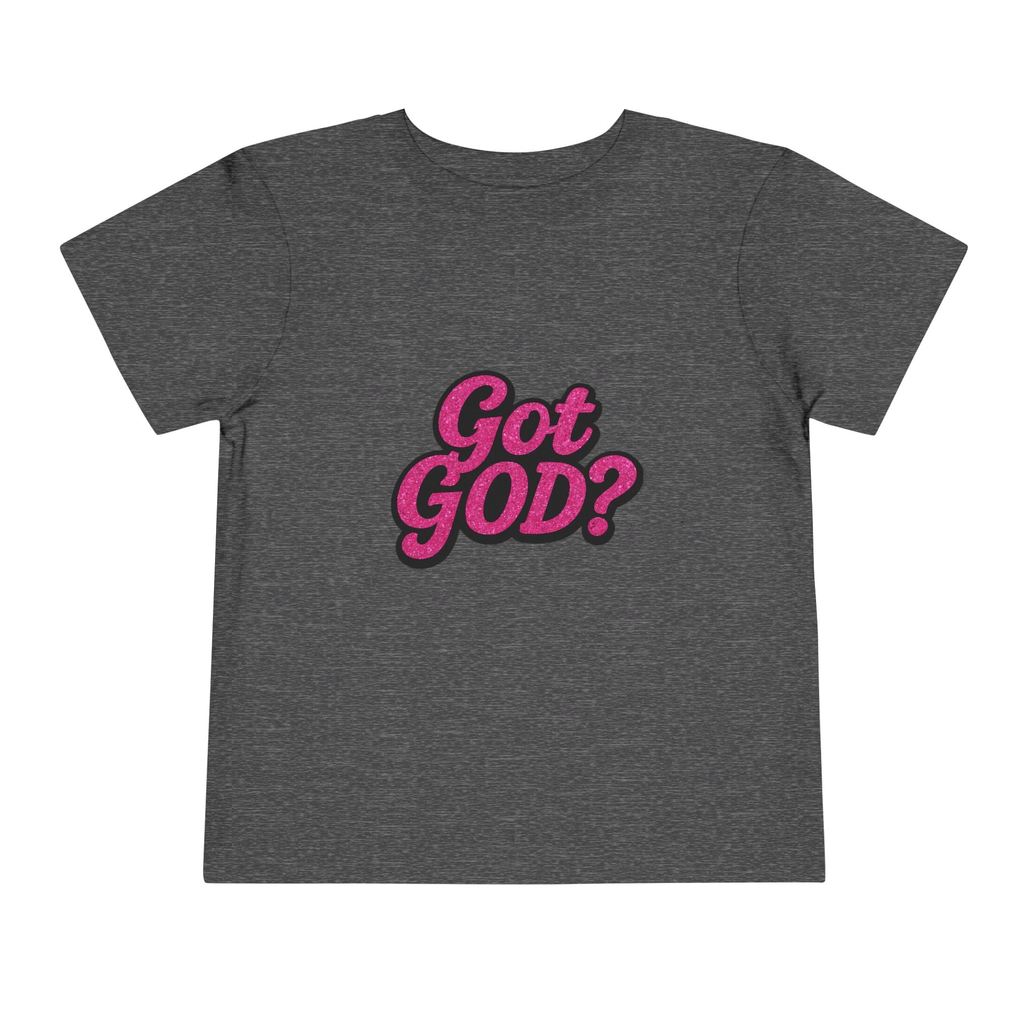 Toddler Tee - "Got GOD?" Pink Retro Christian Graphic Shirt