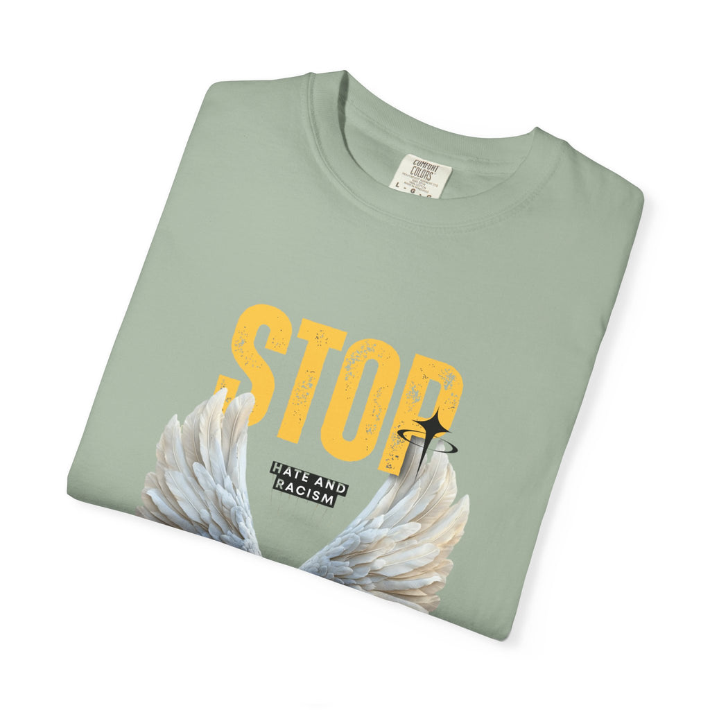 Angel Wings "STOP" Graphic T‑Shirt