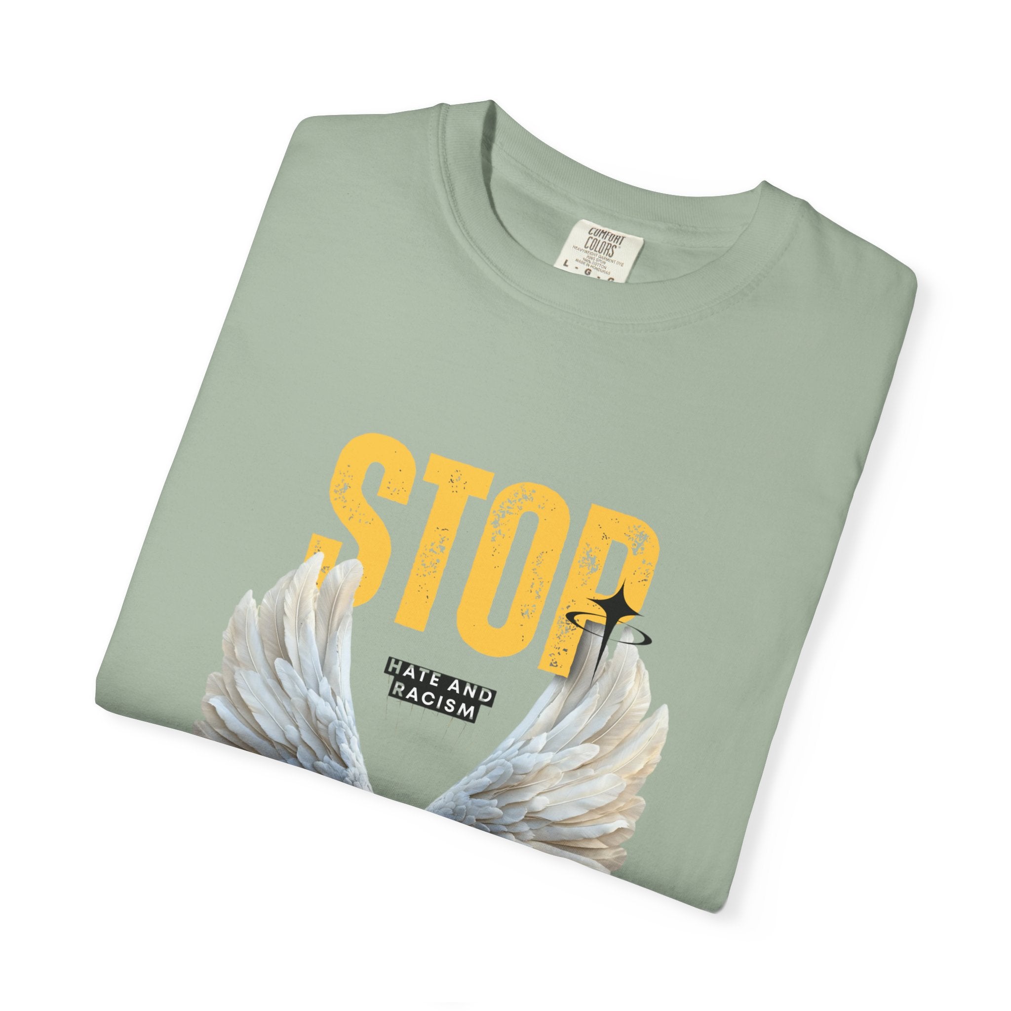 Angel Wings "STOP" Graphic T‑Shirt