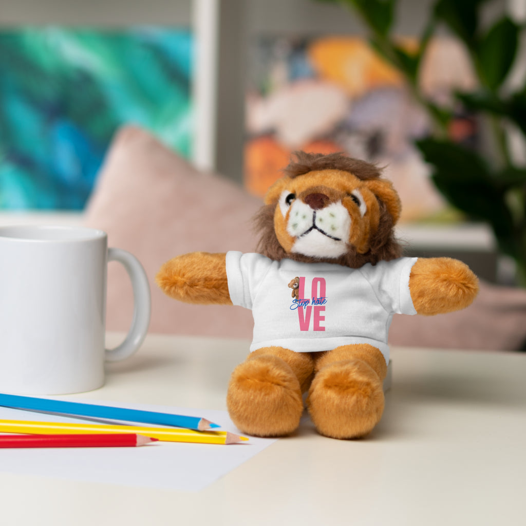 Love Teddy Bear with 'Love' Tee – Cute Plush Gift for Valentine’s Day