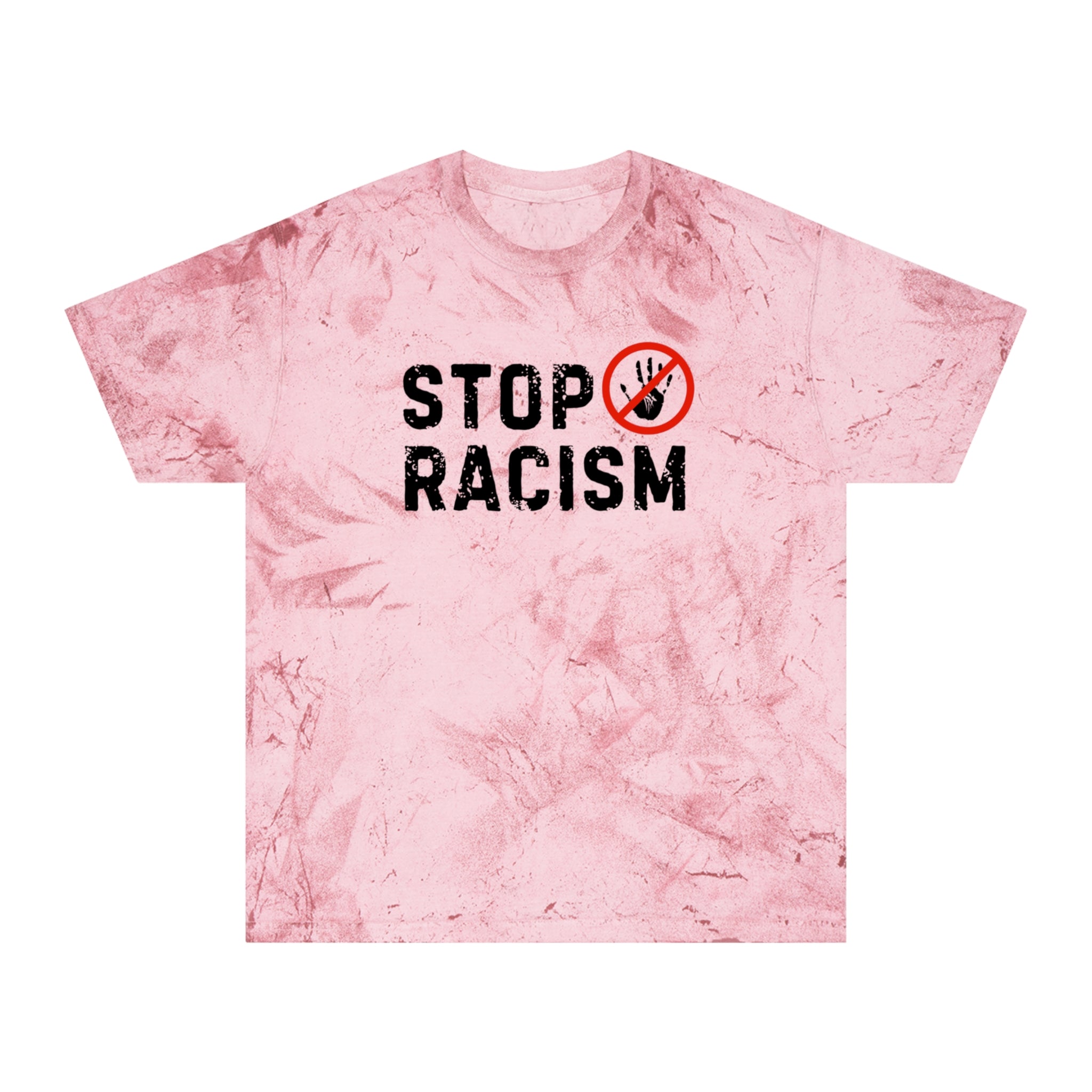 Stop Racism T-Shirt — Vintage Tie-Dye Protest Tee