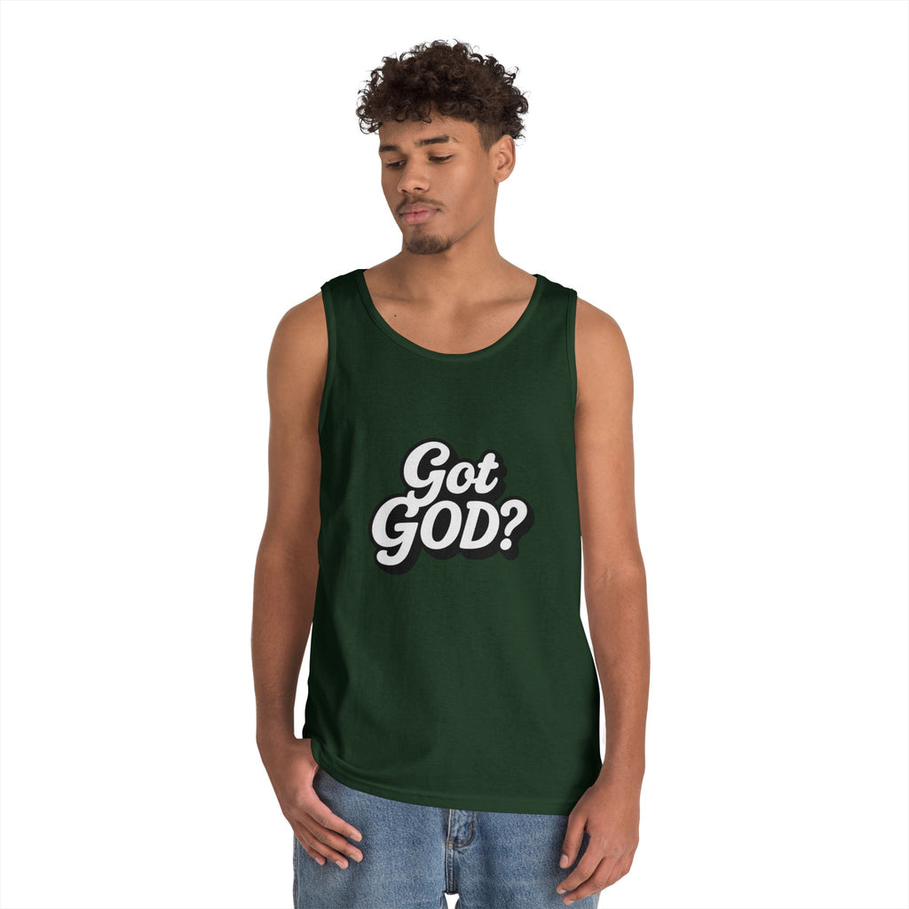 Got God? Tank Top — Retro Script Faith Graphic Tank