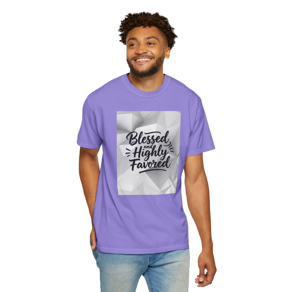 Blessed and Highly Favored T-Shirt — Faith Inspirational Graphic Tee