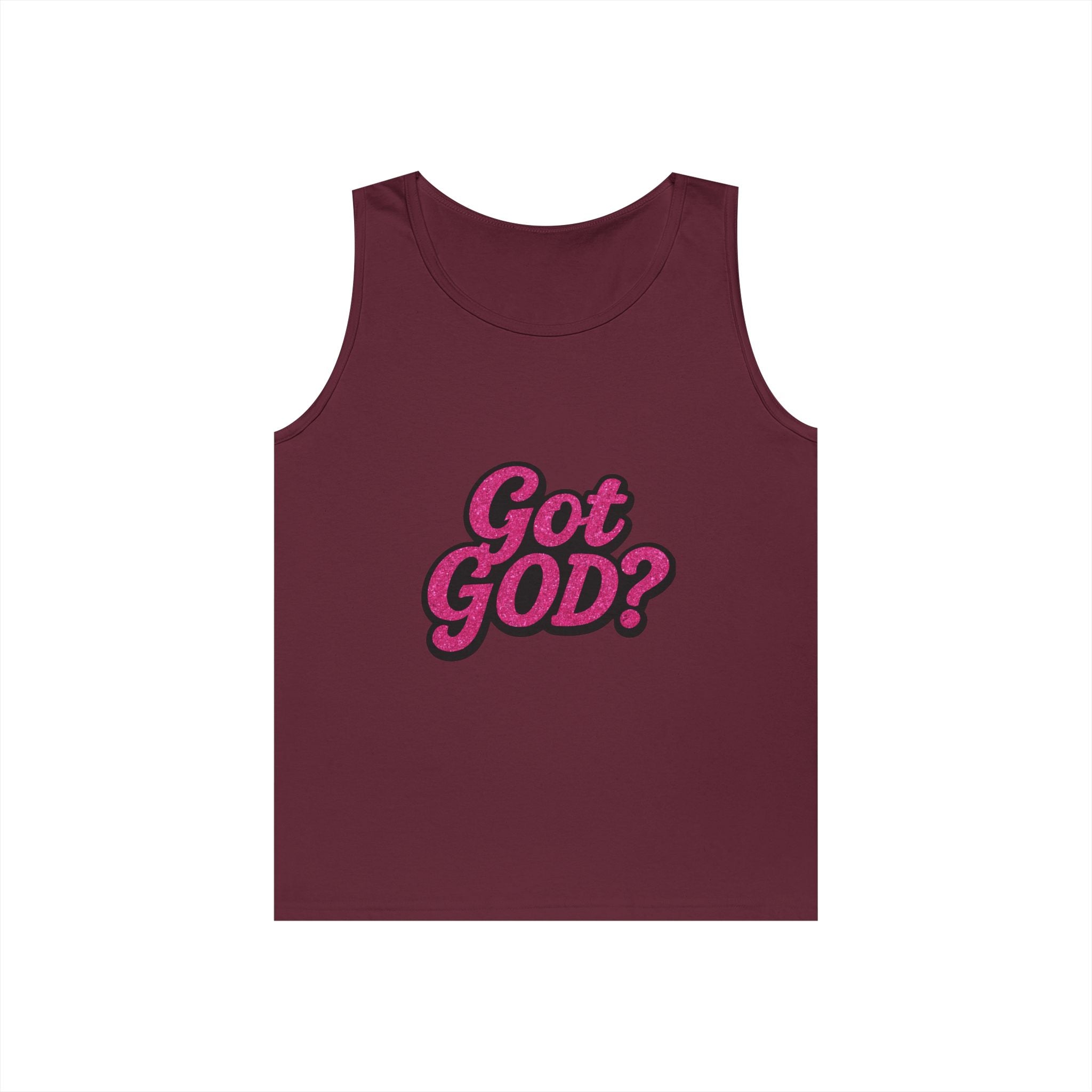 Got God? Pink Retro Graphic Tank Top — Christian Faith Statement Tee