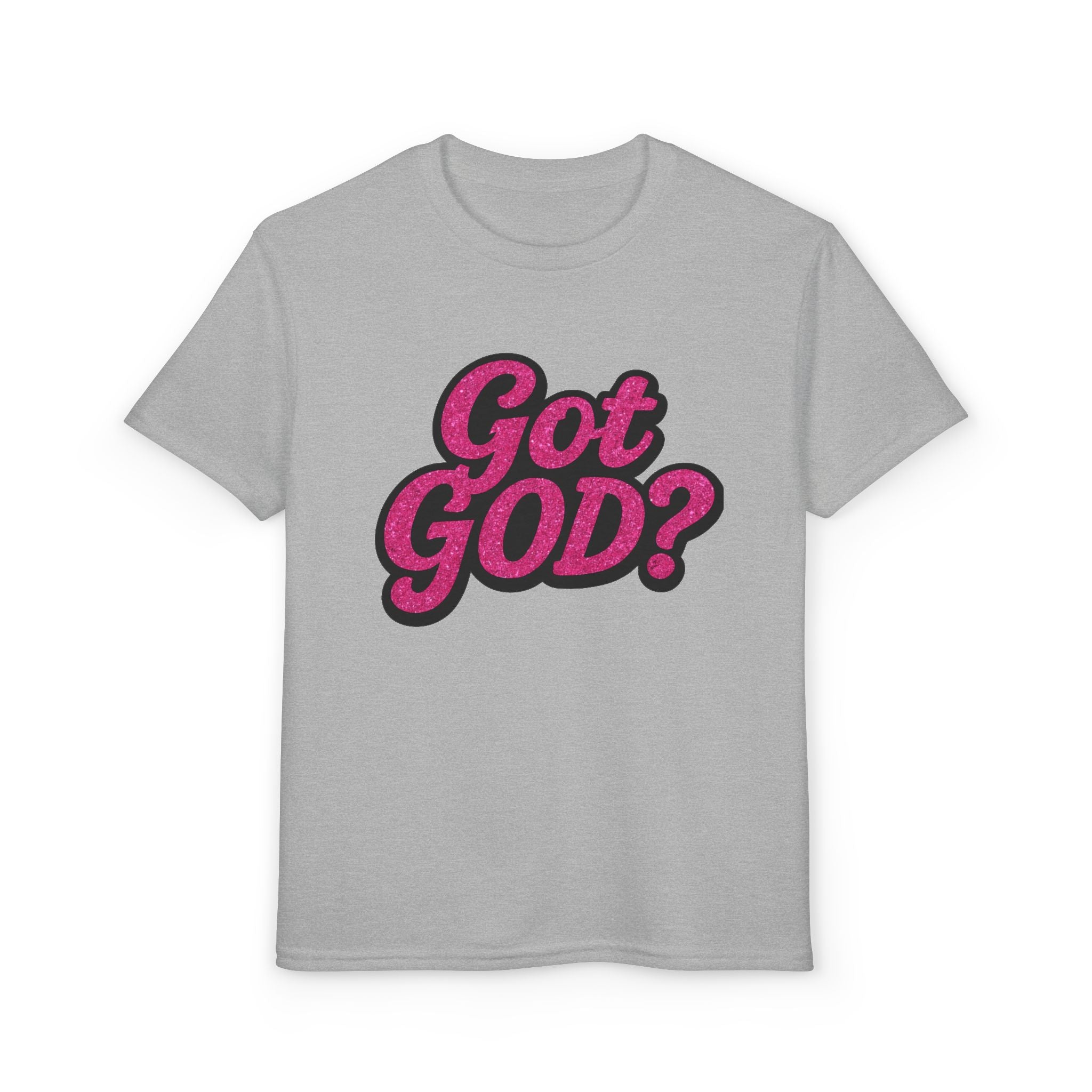 Youth T-Shirt — "Got GOD?" Pink Retro Faith Graphic